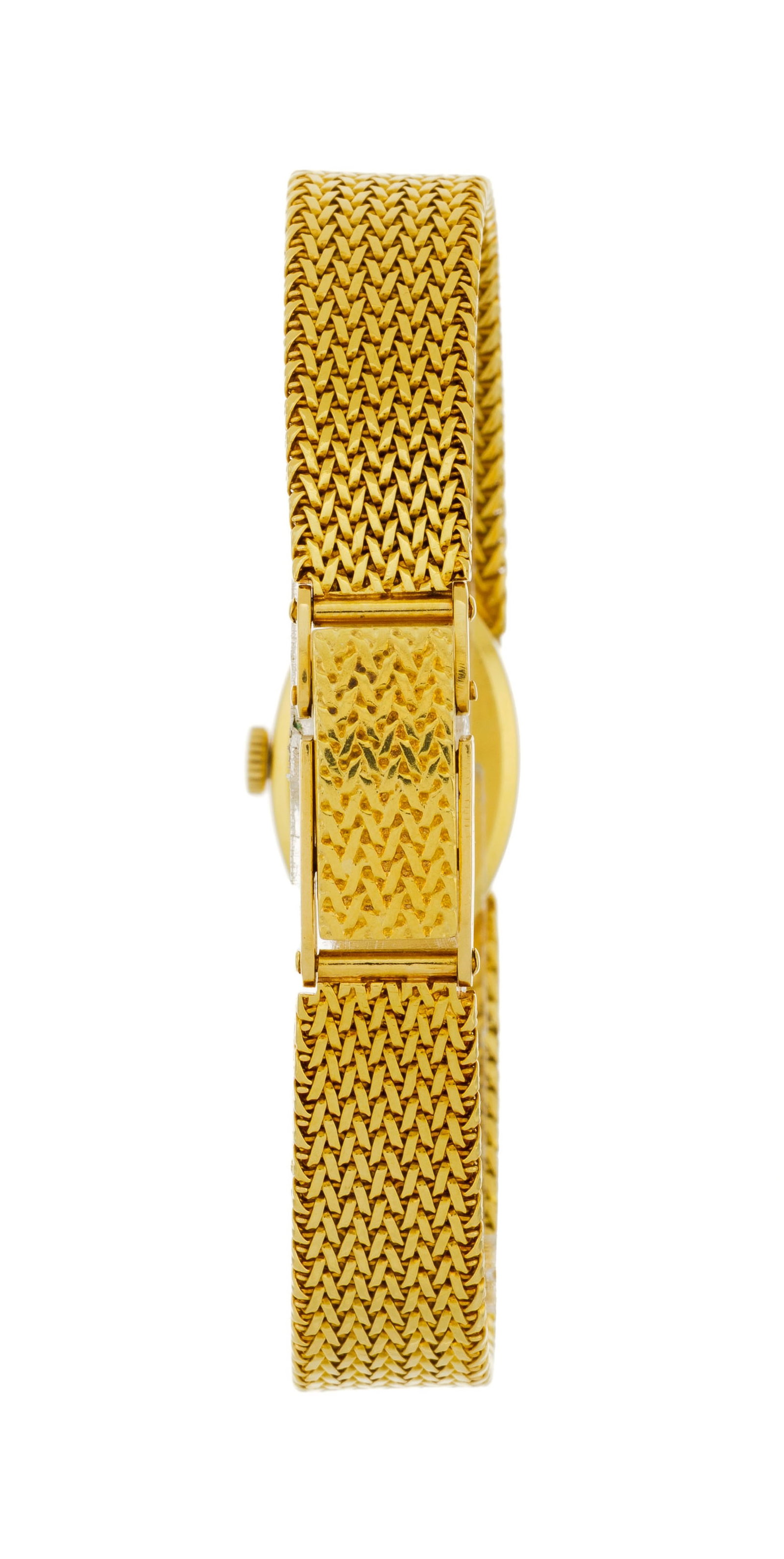Chaumet et Chopard, montre-bracelet en or 750 ornée d'un cadran en œil-de-tigre, anné - 3