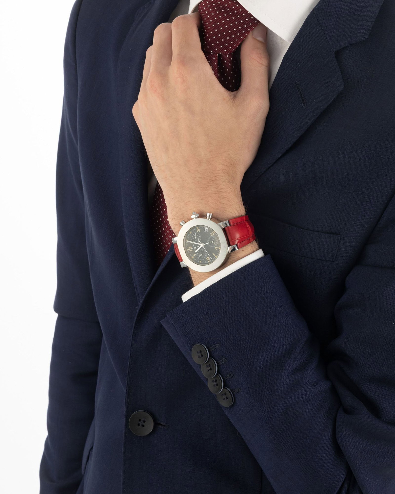 Chaumet, montre chronographe en acier Mouvement: cal. ETA 251.262, quartz, 27 rubis Boîtie - 4
