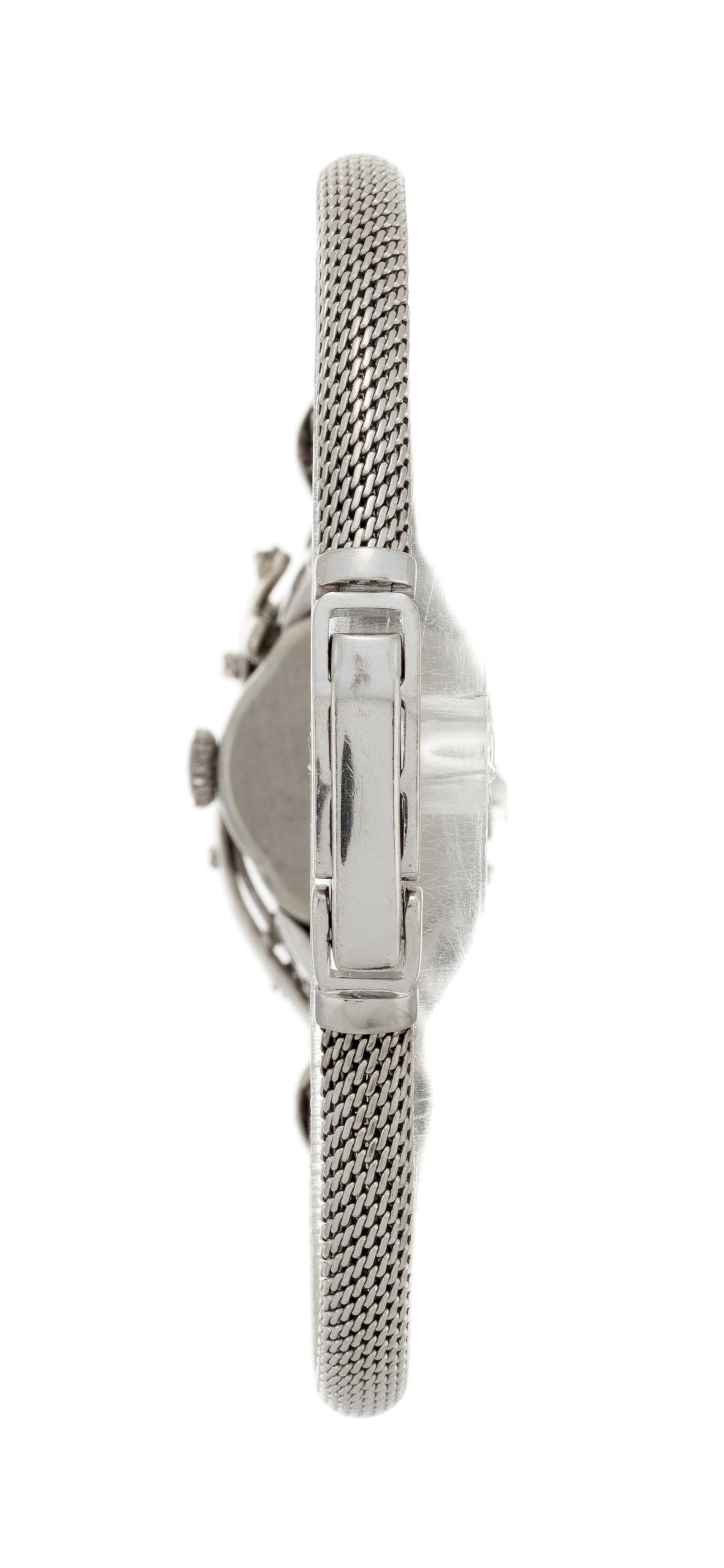 Ebel, montre-bracelet secrète en or gris 750 sertie de diamants Mouvement: cal. 55/ AS 1012,  - 4