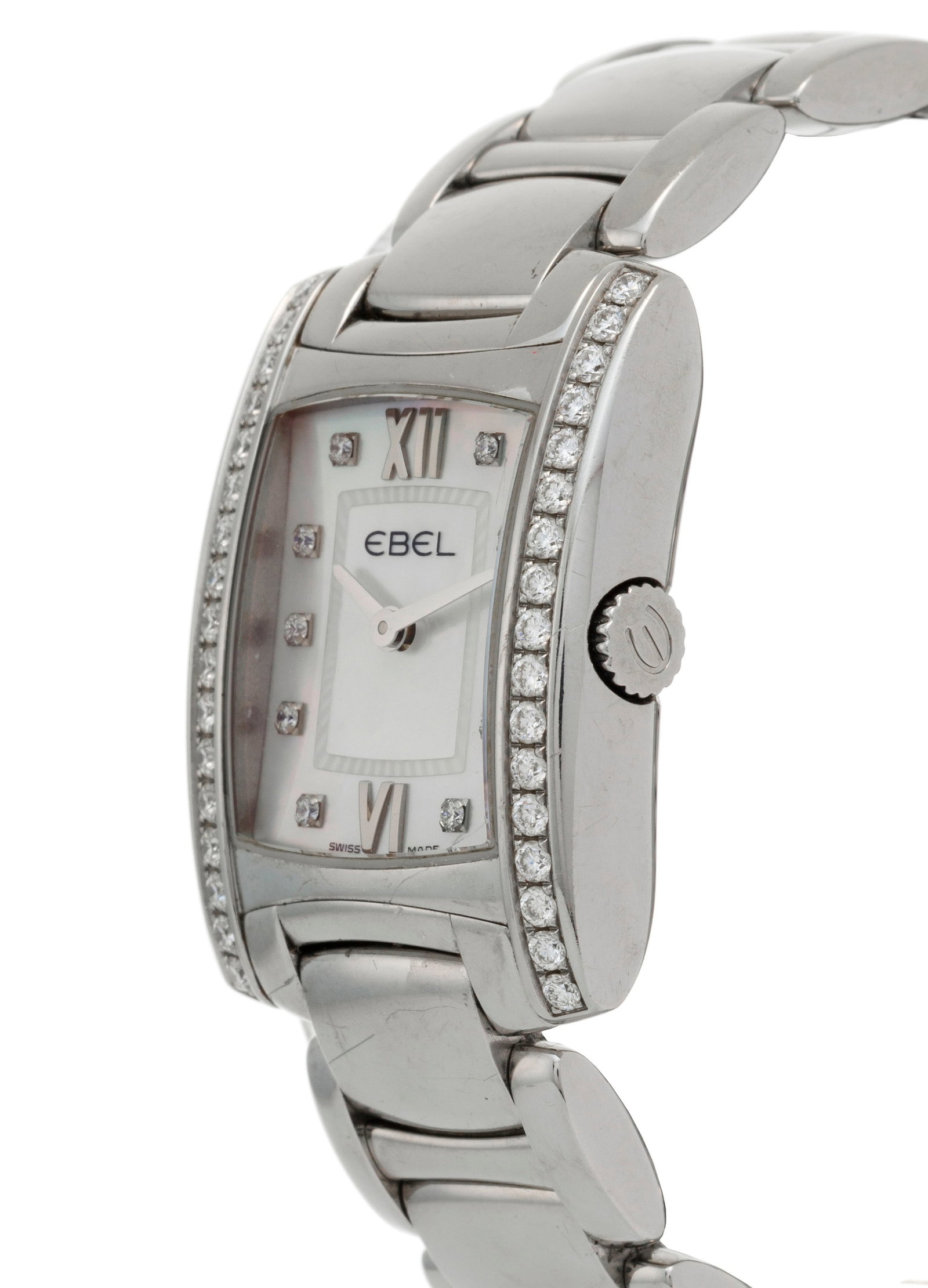 Ebel, Brasilia, réf. E9976M2S, montre-bracelet en acier ornée d'un cadran en nacre et sert - 2