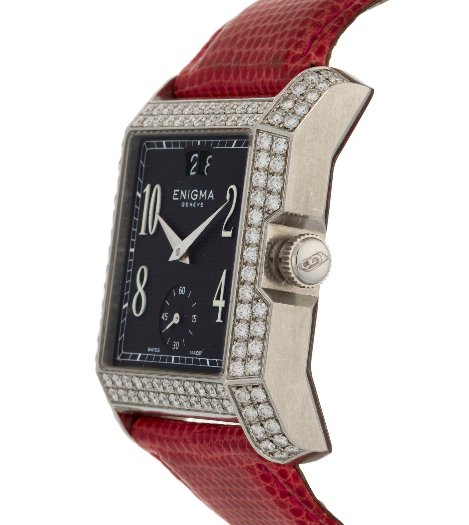 Enigma, montre petite seconde en acier sertie de diamants Mouvement: automatique Boîtier: n - 2