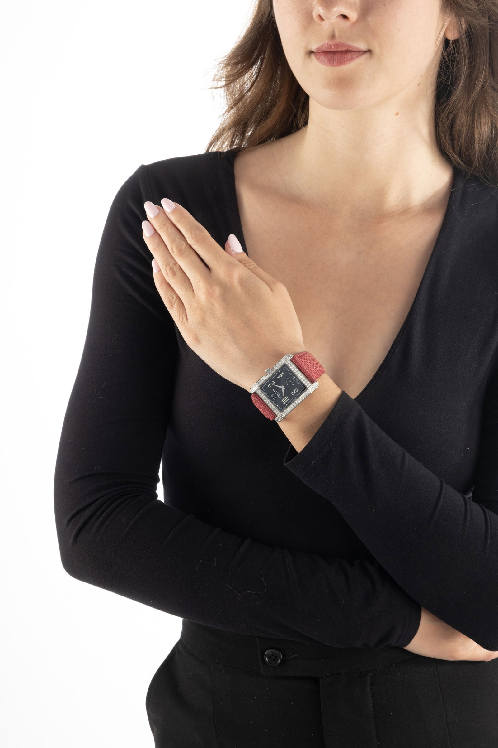 Enigma, montre petite seconde en acier sertie de diamants Mouvement: automatique Boîtier: n - 4