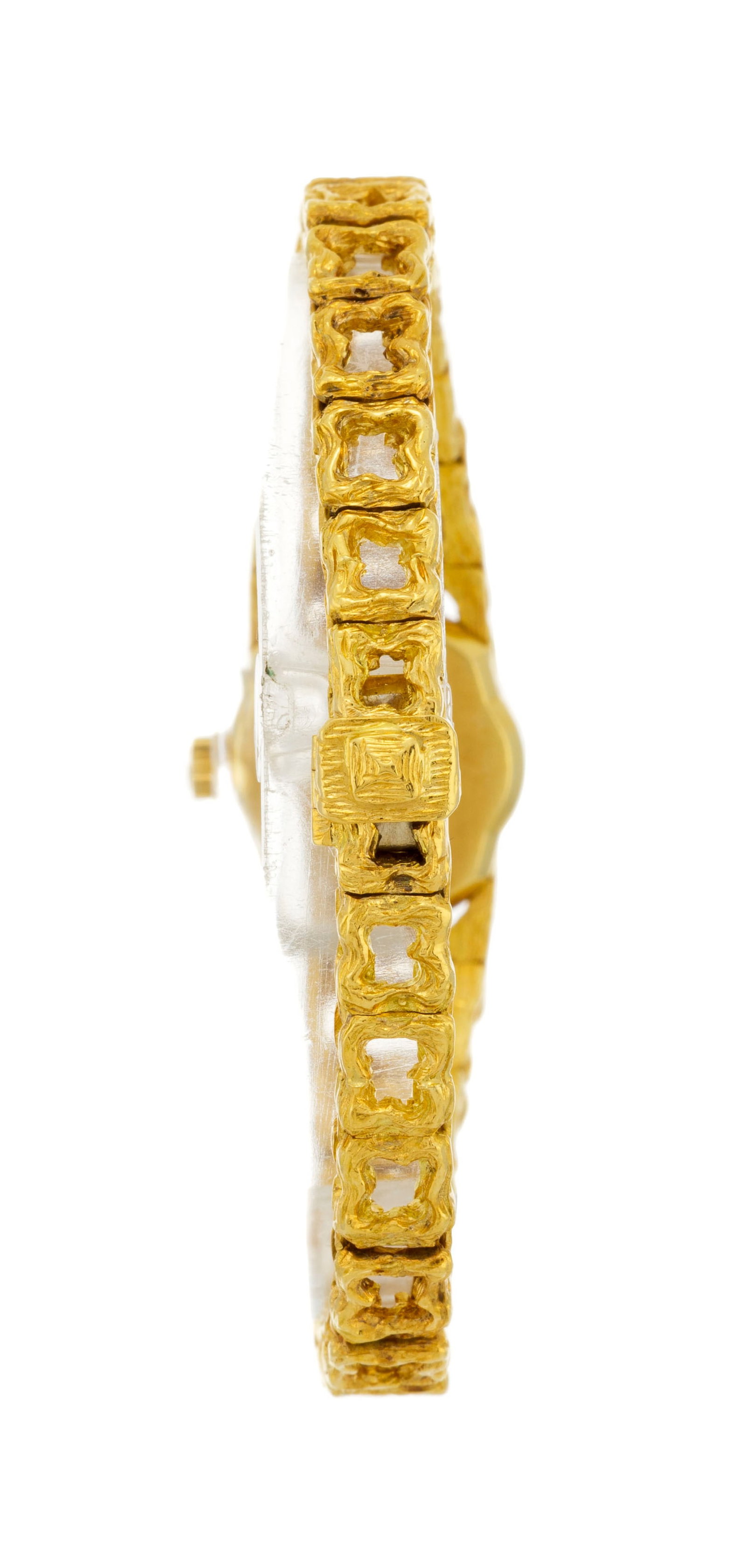 Gilbert Albert pour Omega, réf. BA 8202, montre-bracelet en or 750 texturé, années 19 - 3