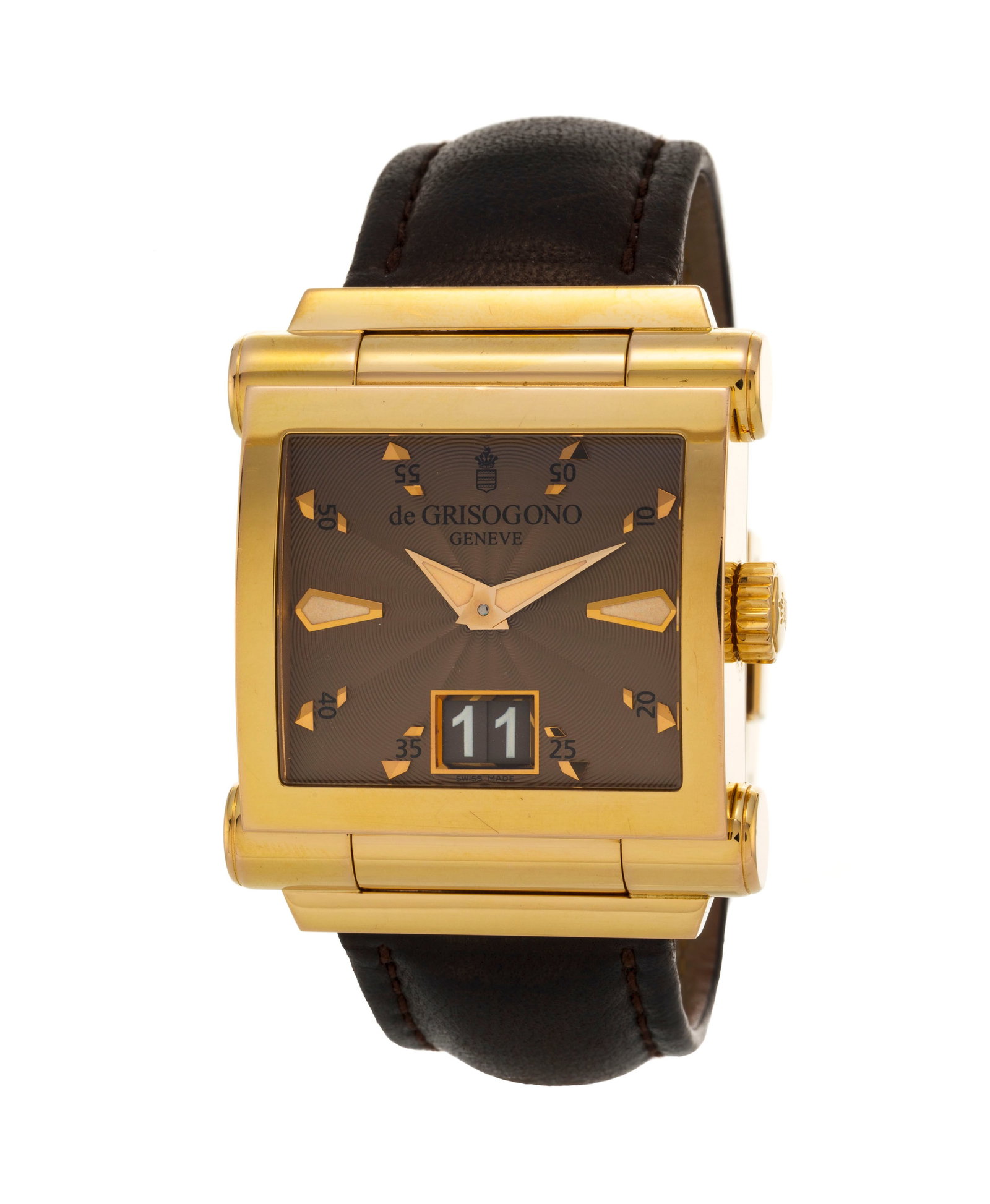 De Grisogono, Instrumento Grande, montre en or rose 750 avec indication de la date Mouvement: ETA  (1 of 4)
