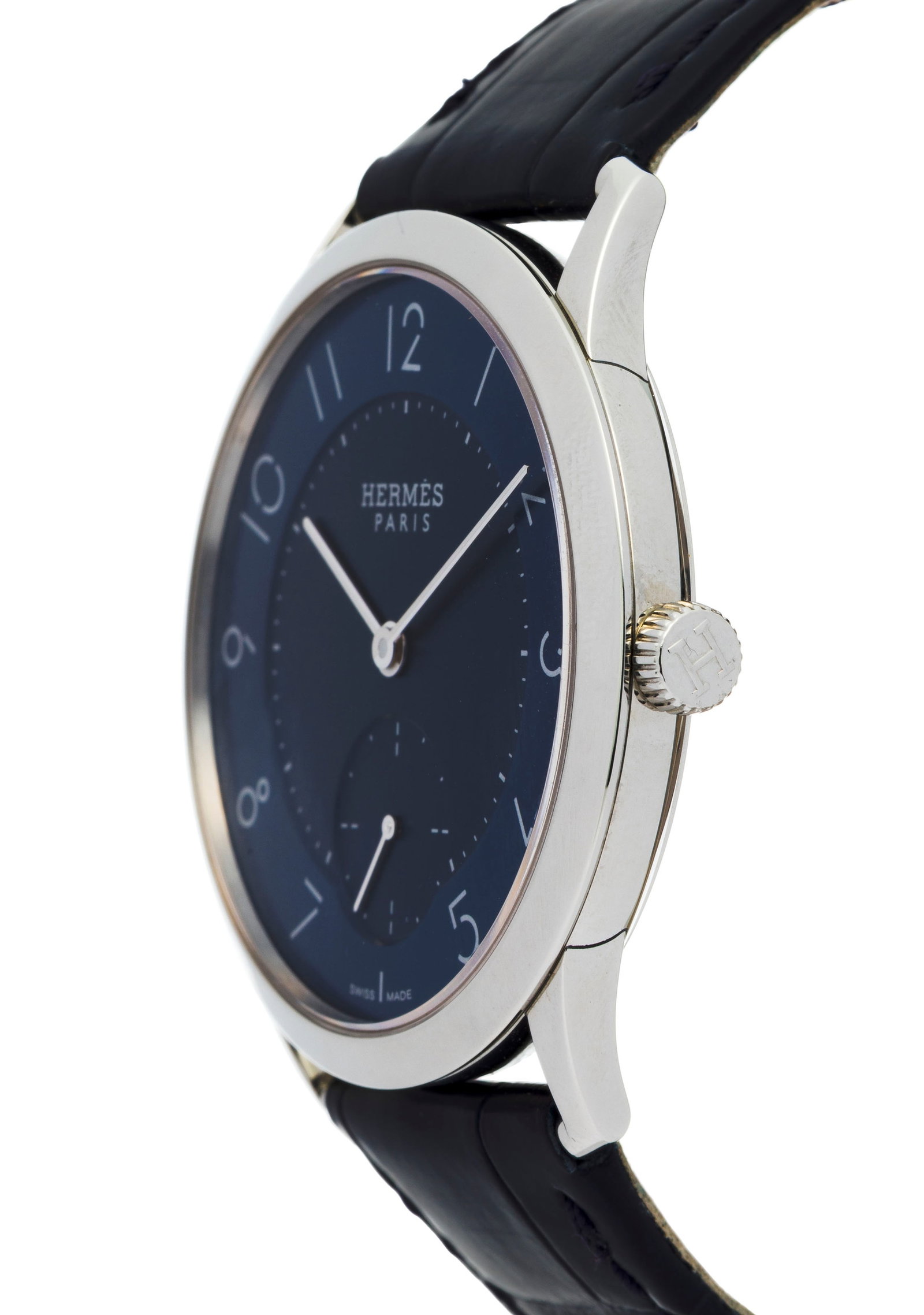 Hermès, Slim D'Hermès, réf. CA2.810, montre petite seconde en acier Mouvement: cal. - 2
