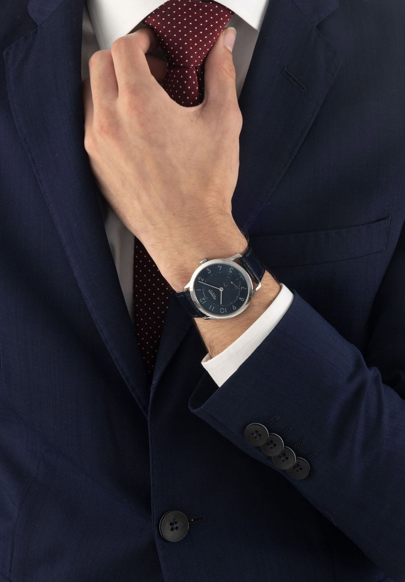 Hermès, Slim D'Hermès, réf. CA2.810, montre petite seconde en acier Mouvement: cal. - 5