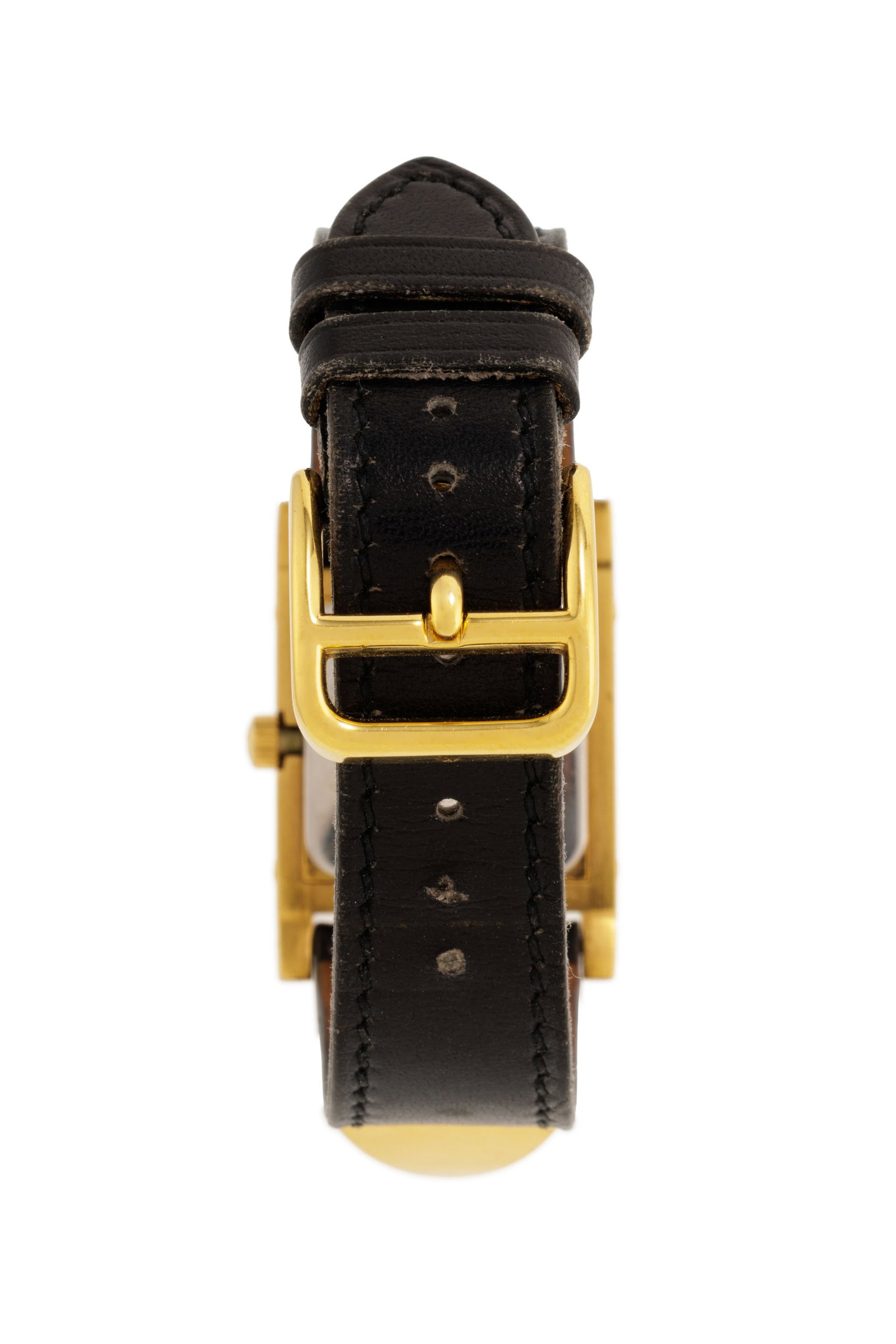 Hermès, Médor, montre secrète en métal doré, années 1990 Mouvement:  - 5