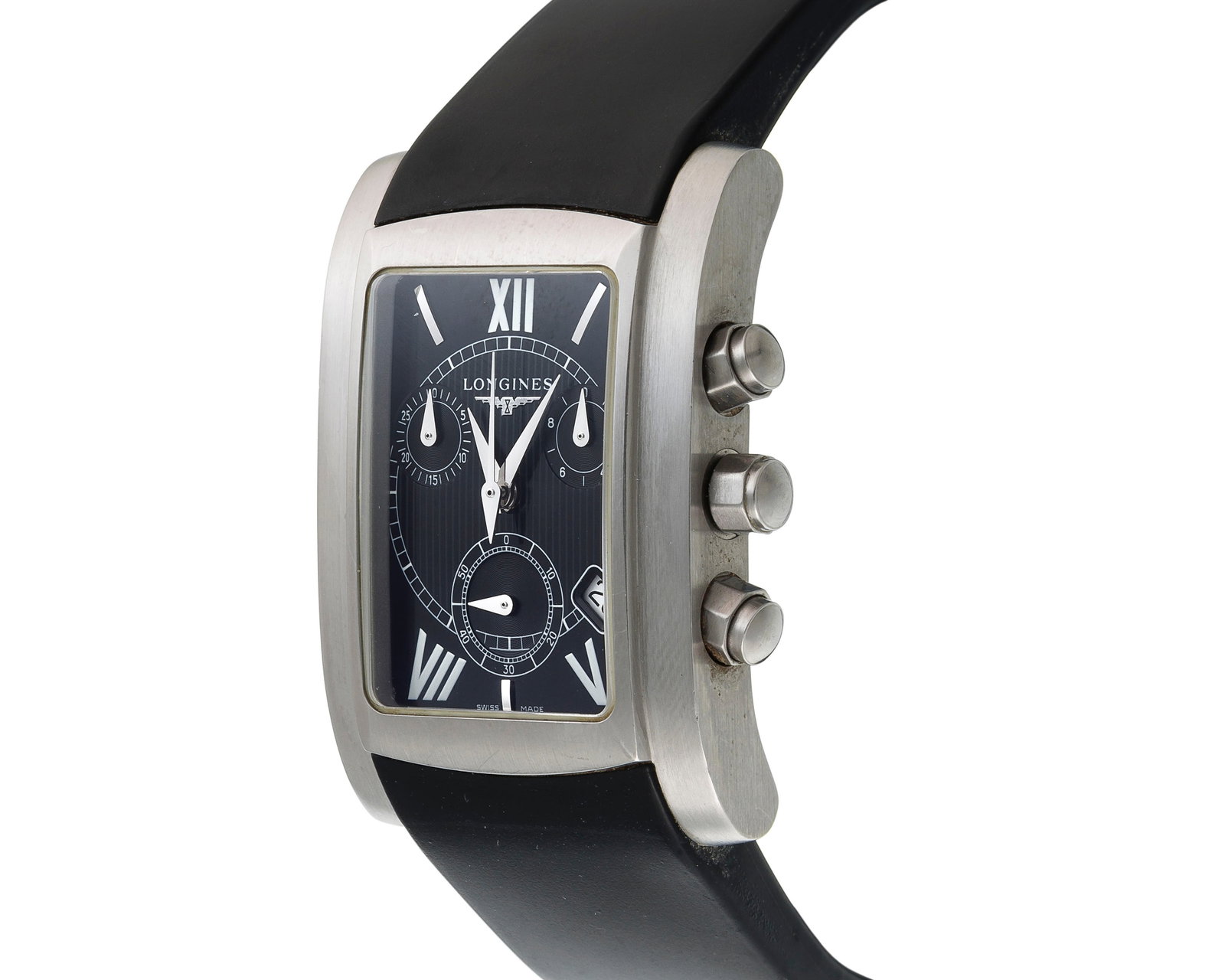 Longines, Dolcevita, réf. L5.663.4, montre chronographe en acier Mouvement: cal. L.538.2/ETA 2 - 2