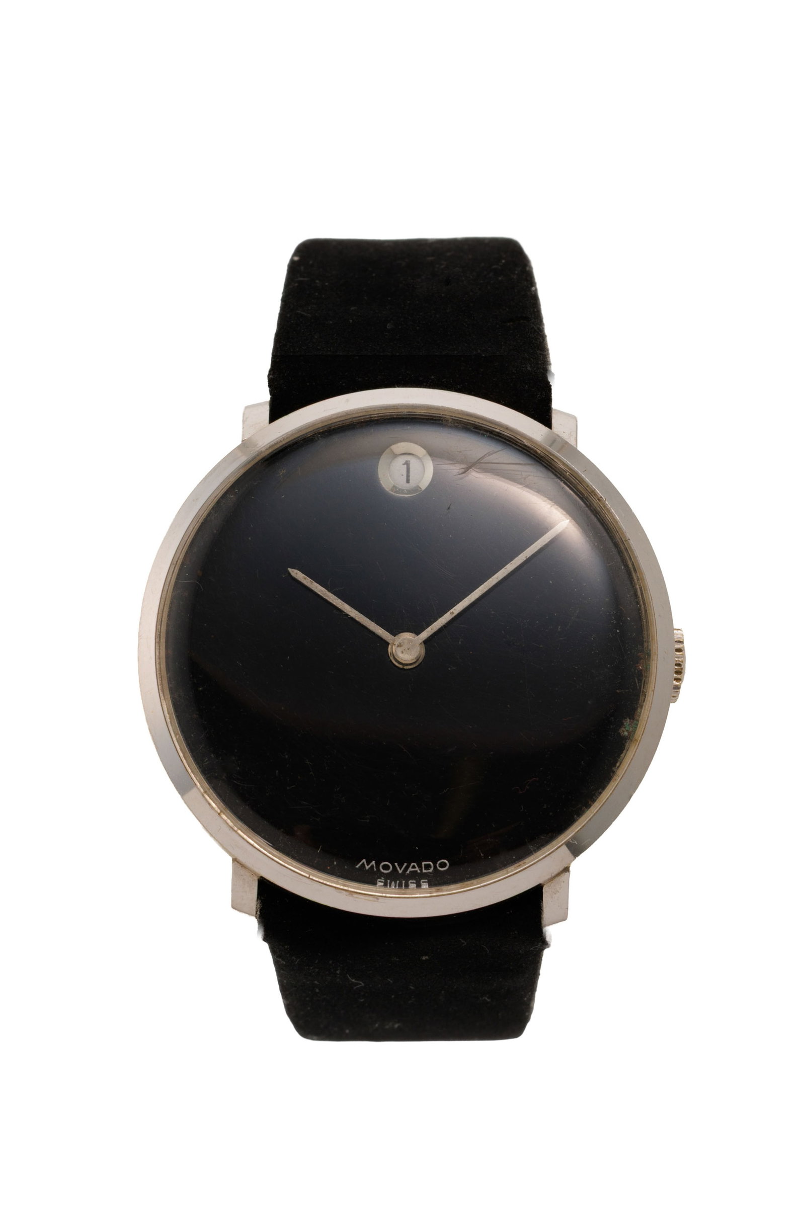 Movado, montre en or gris 585 avec indication de la date Mouvement: cal. 2562 C, mécanique, 1 (1 of 5)