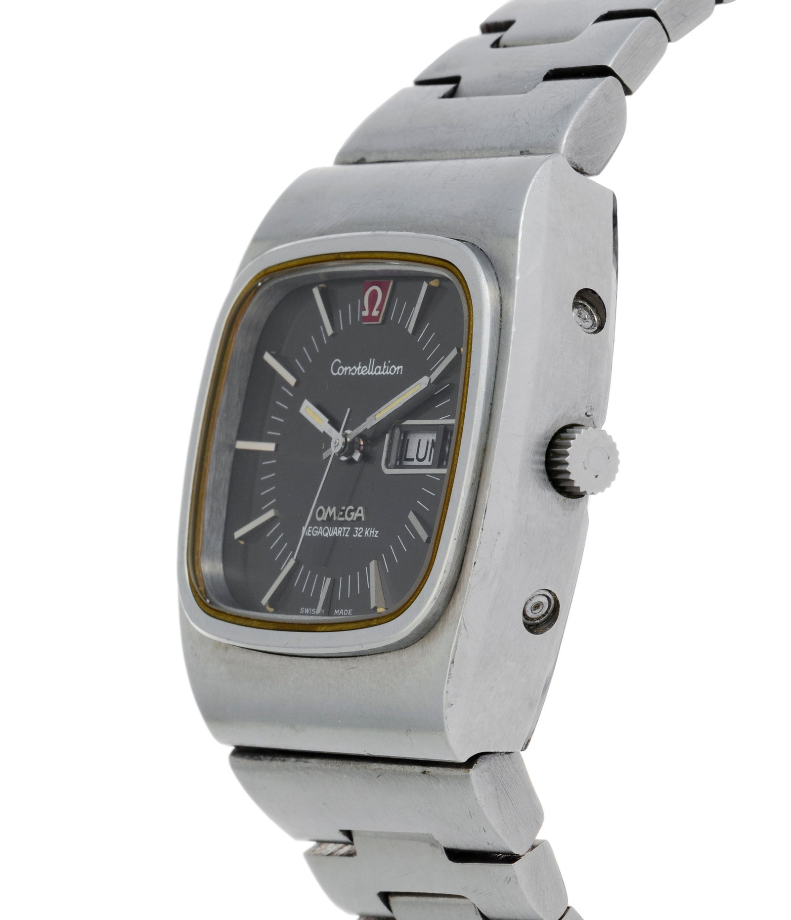 Omega, _Constellation, Megaquart_z, réf. 196.0016/396.0811, montre-bracelet en acier avec indic - 2