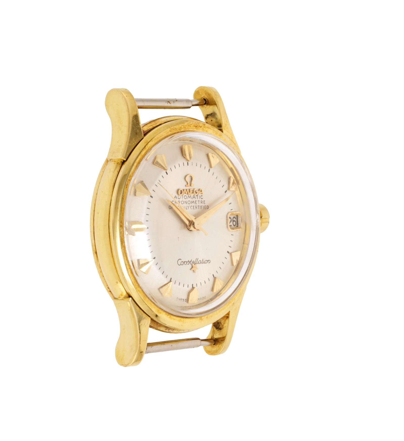 Omega, Constellation, réf. 2943 SC/2954 SC, montre en or 750 avec indication de la date, ann - 2