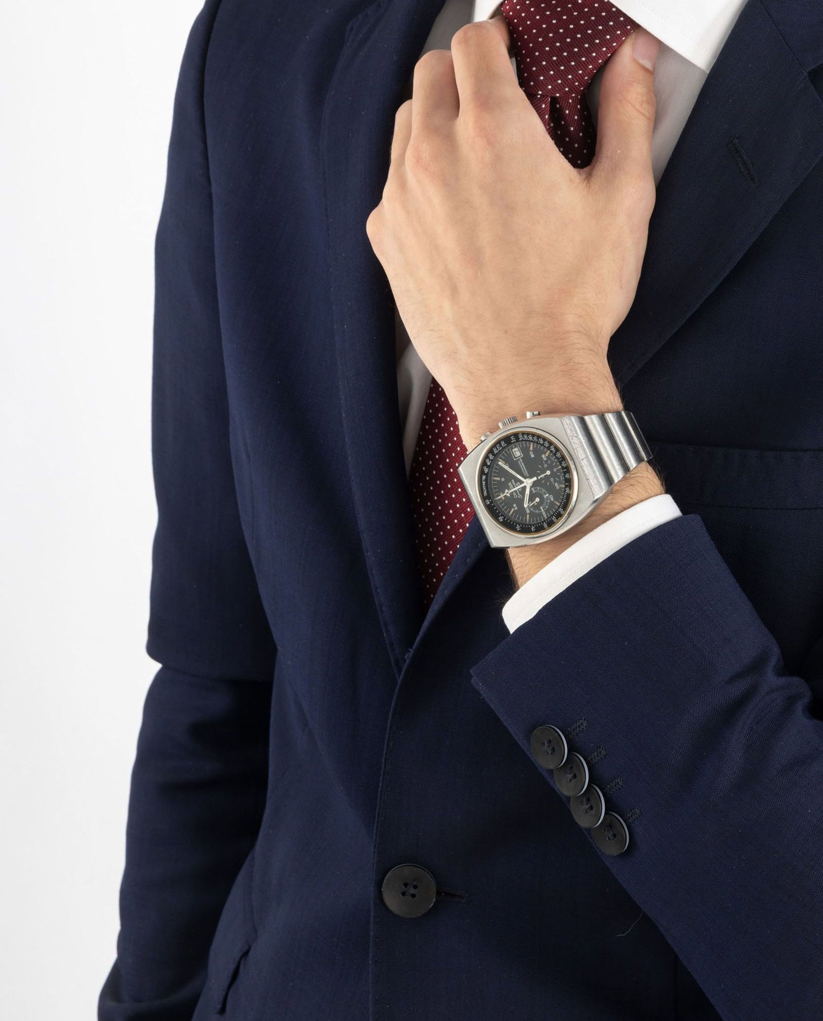 Omega, Speedmaster 125, réf. 378.0801/178.0002, montre-bracelet chronographe en acier, anné - 5