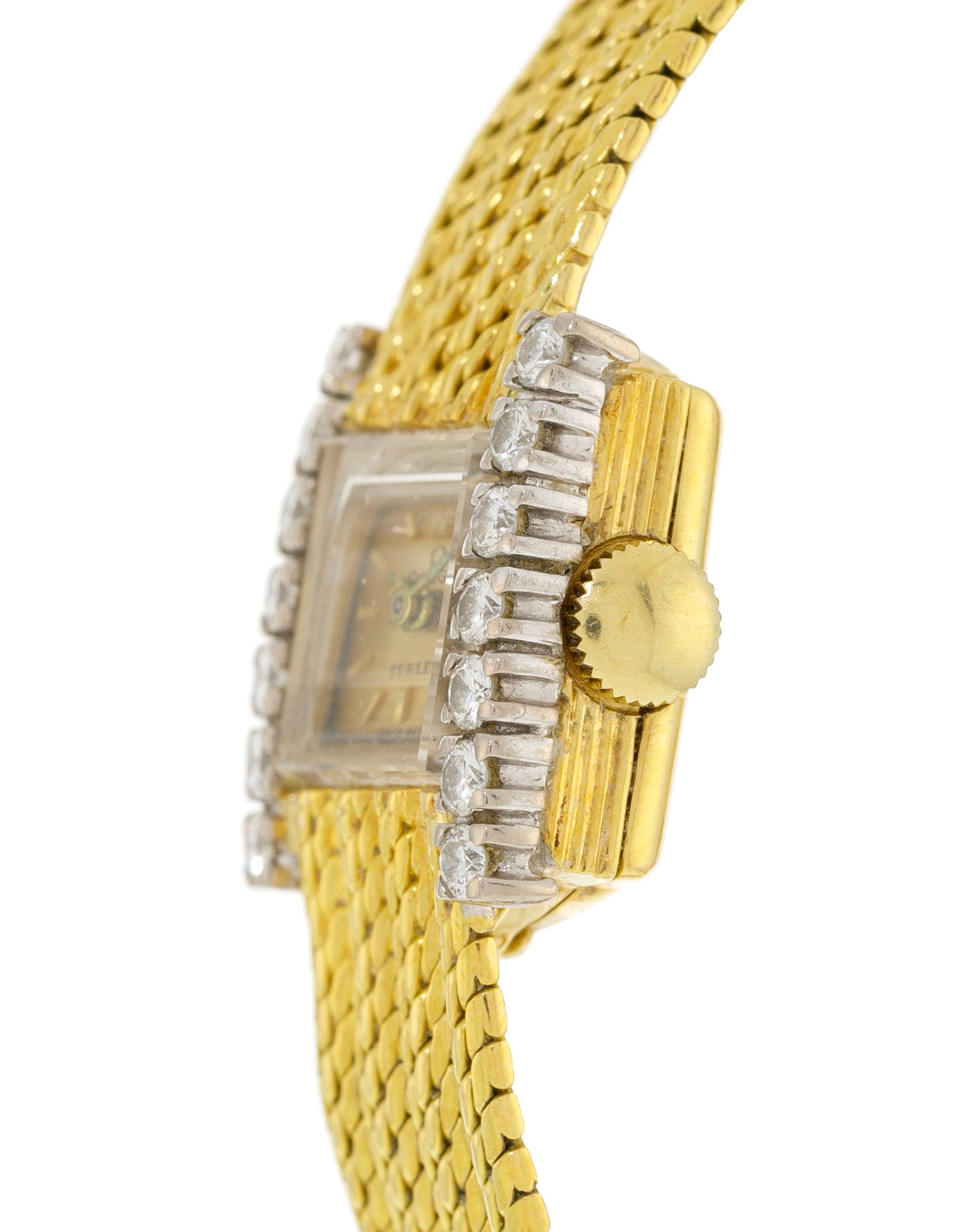 Omega pour Türler, montre-bracelet 2 ors 750 sertie de diamants, années 1950 Mouvement:  - 2