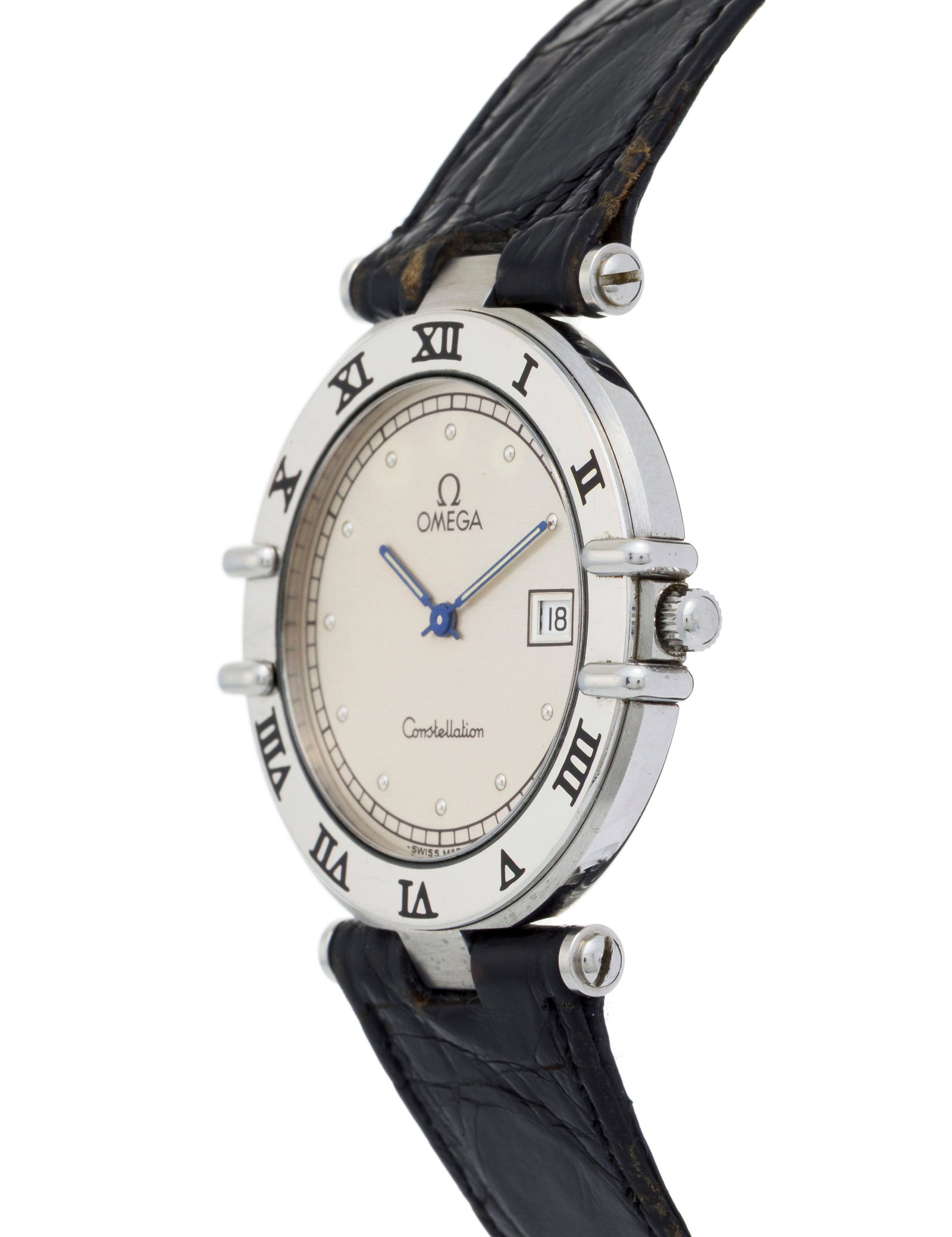 Omega, Constellation, lot de 2 montres en acier Mouvement: quartz Boîtier: diam. 27 et 33 m - 2