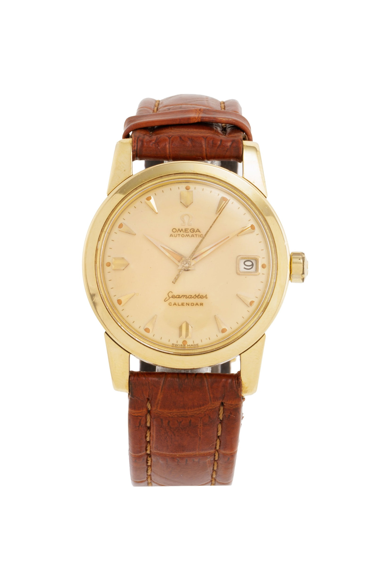Omega, Seamaster Calendar, réf. 2849 SC-1, montre en or 750 avec indication de la date, ann (1 of 5)