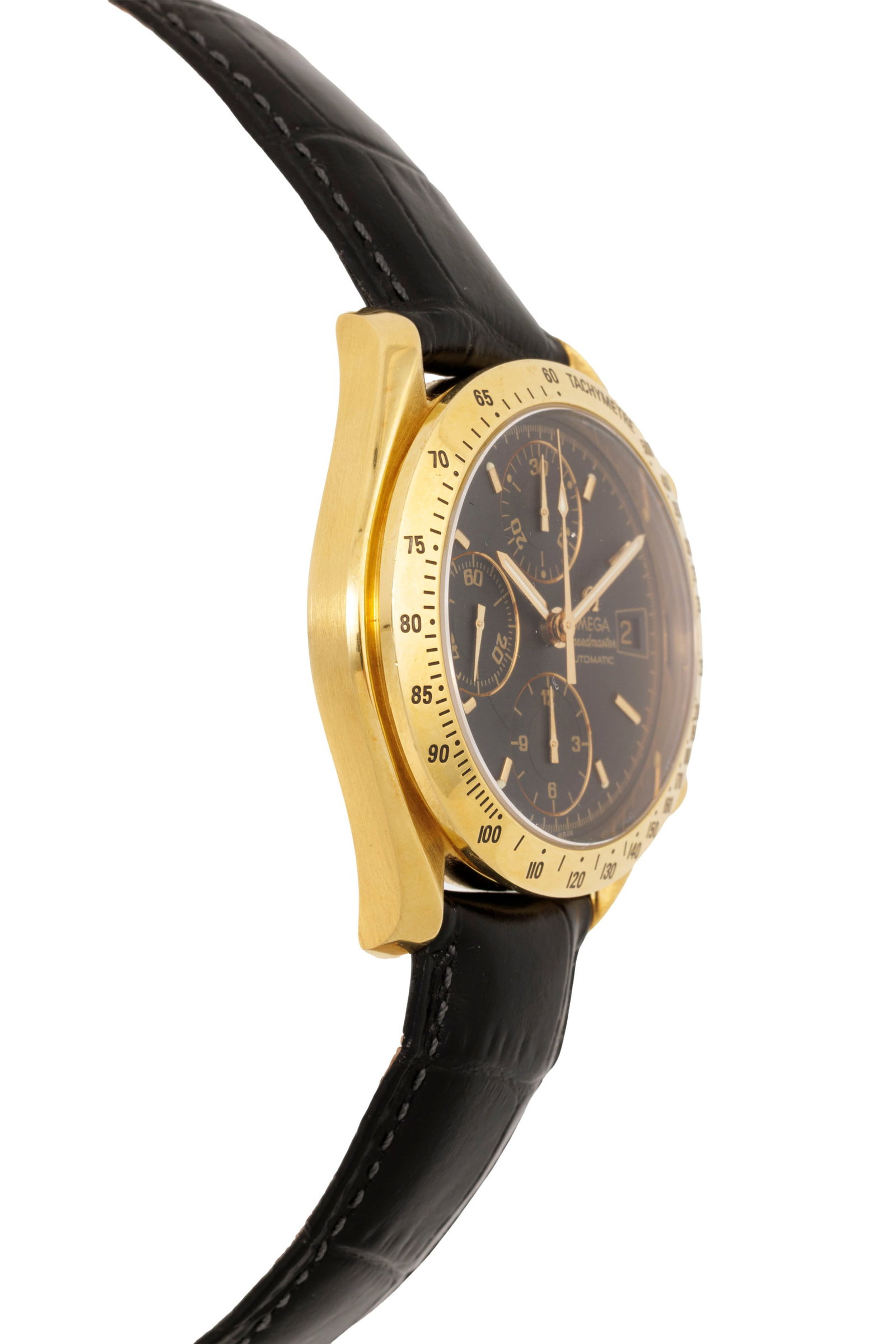 Omega, Speedmaster, réf. 175.0083, montre chronographe en or 750 Mouvement: cal. 1152, automa - 2
