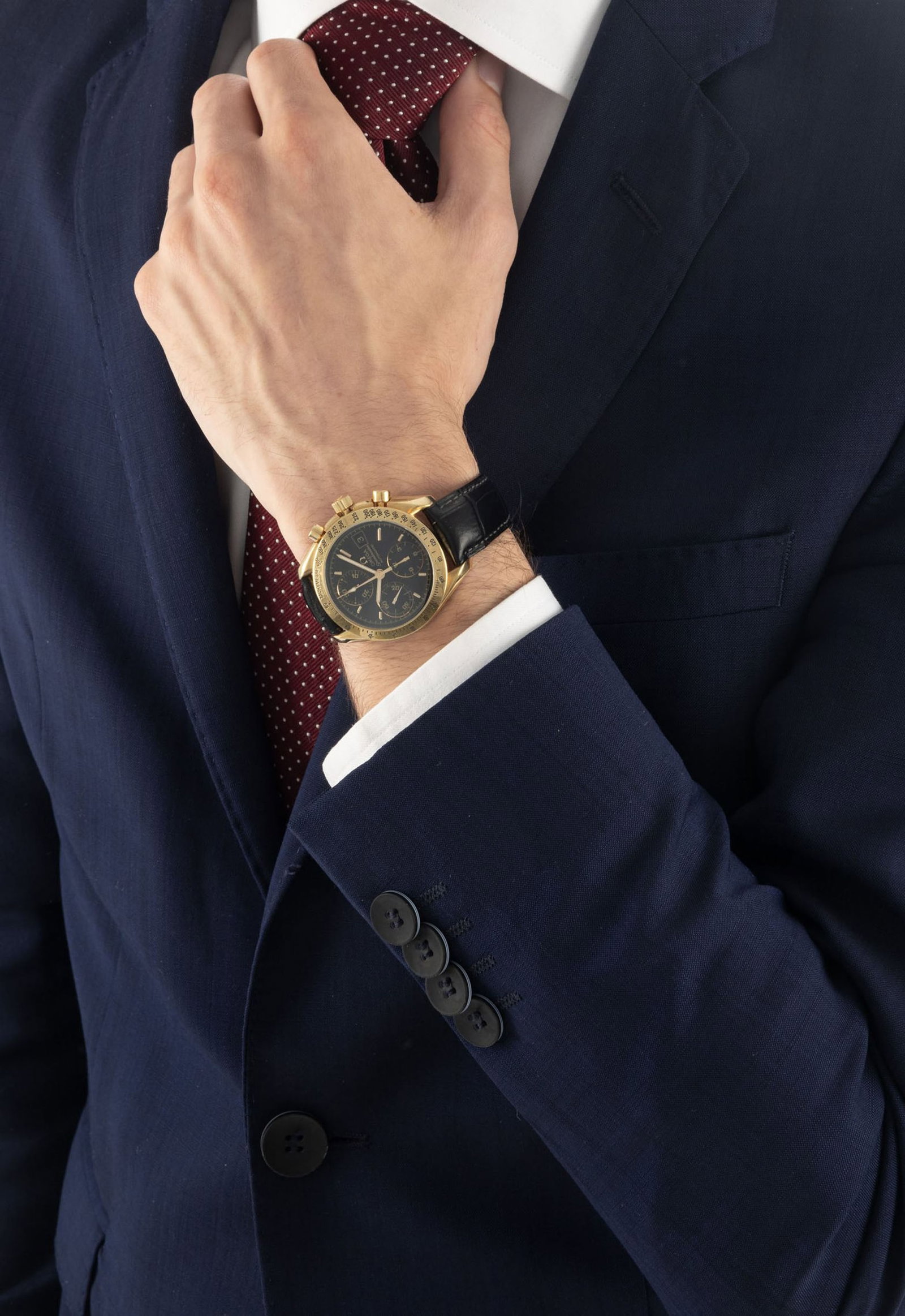 Omega, Speedmaster, réf. 175.0083, montre chronographe en or 750 Mouvement: cal. 1152, automa - 5