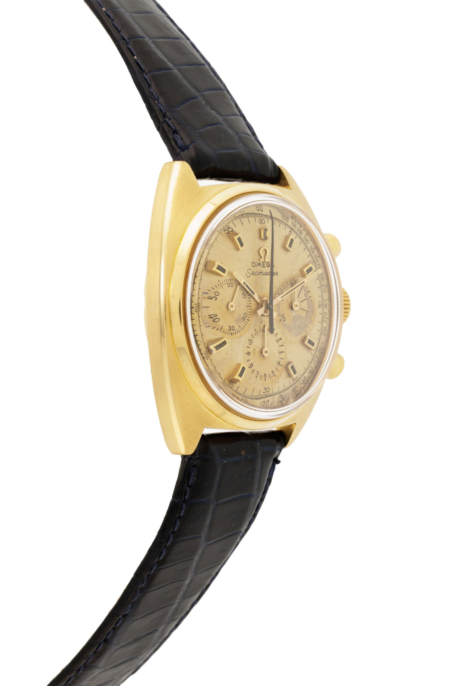 Omega, Seamaster, réf. 145.006-66, montre chronographe en or 750, années 1960-70 Mouveme - 2