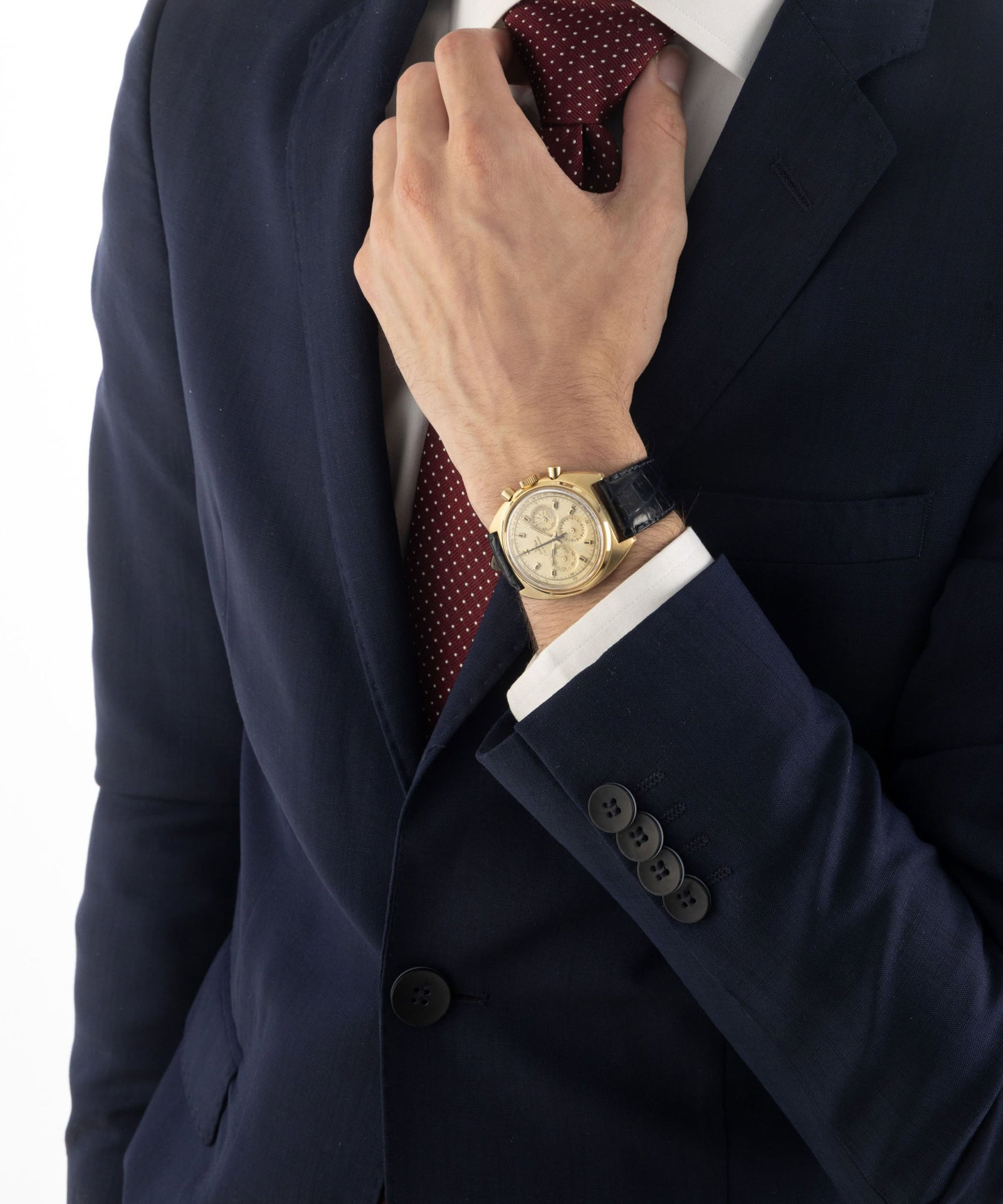 Omega, Seamaster, réf. 145.006-66, montre chronographe en or 750, années 1960-70 Mouveme - 5