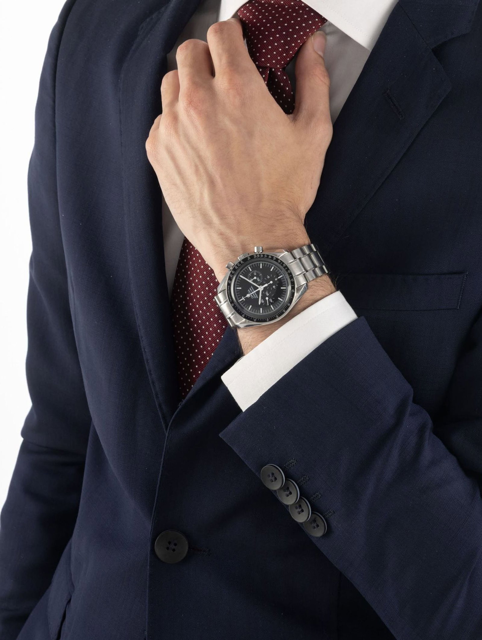 Omega, Speedmaster, Moonwatch, réf. 145.0022/345.0022, montre-bracelet chronographe en acier  - 5