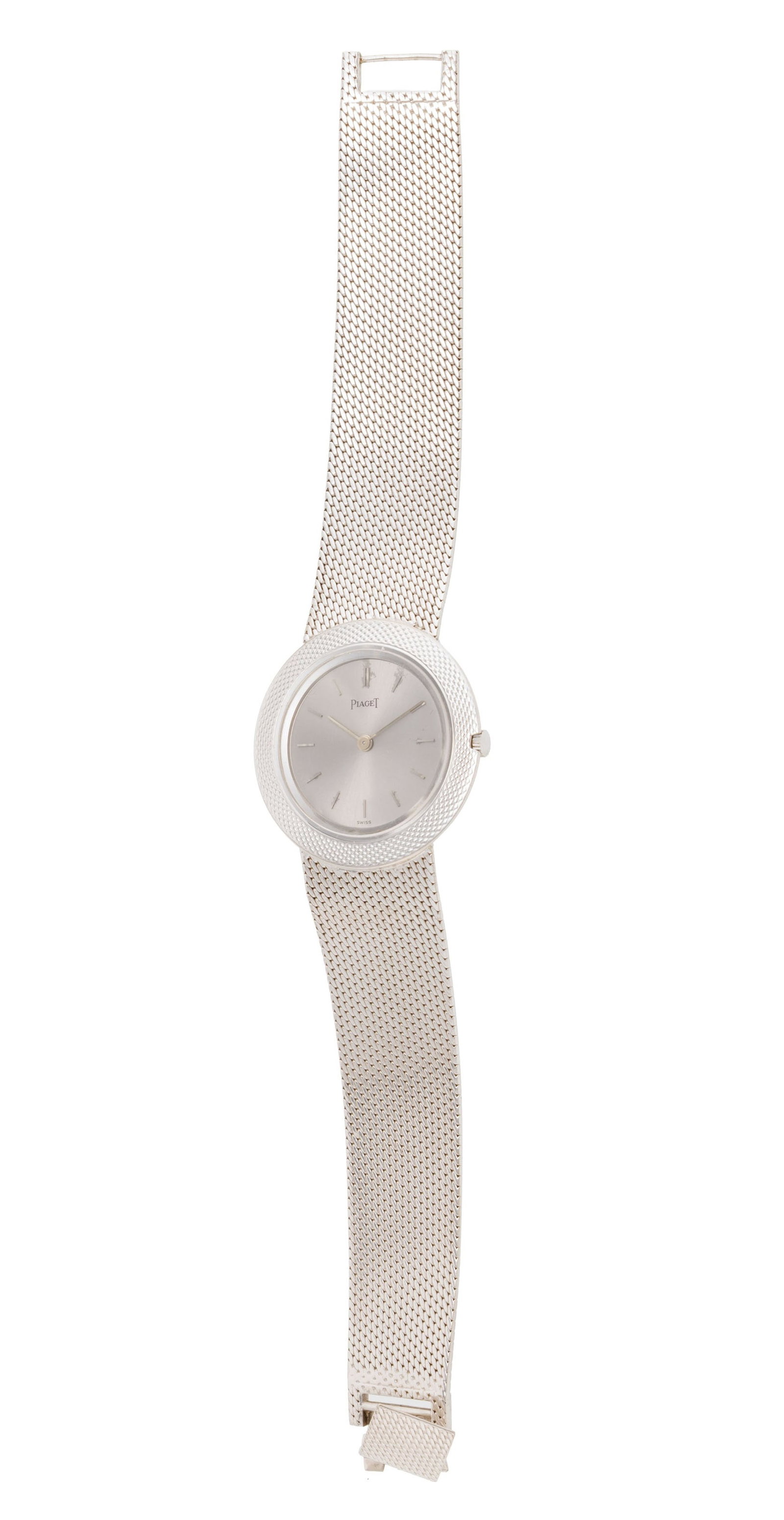 Piaget, réf. 9117 B 11, montre-bracelet en or gris 750, circa 1985 Mouvement: cal. 9P, mé: Piaget, réf. 9117 B 11, montre-bracelet en or gris 750, circa 1985 Mouvement: cal. 9P, mécanique, 18 rubis, n°657338 Boîtier: n°116140, diam. 30 mm Signature: cadran,