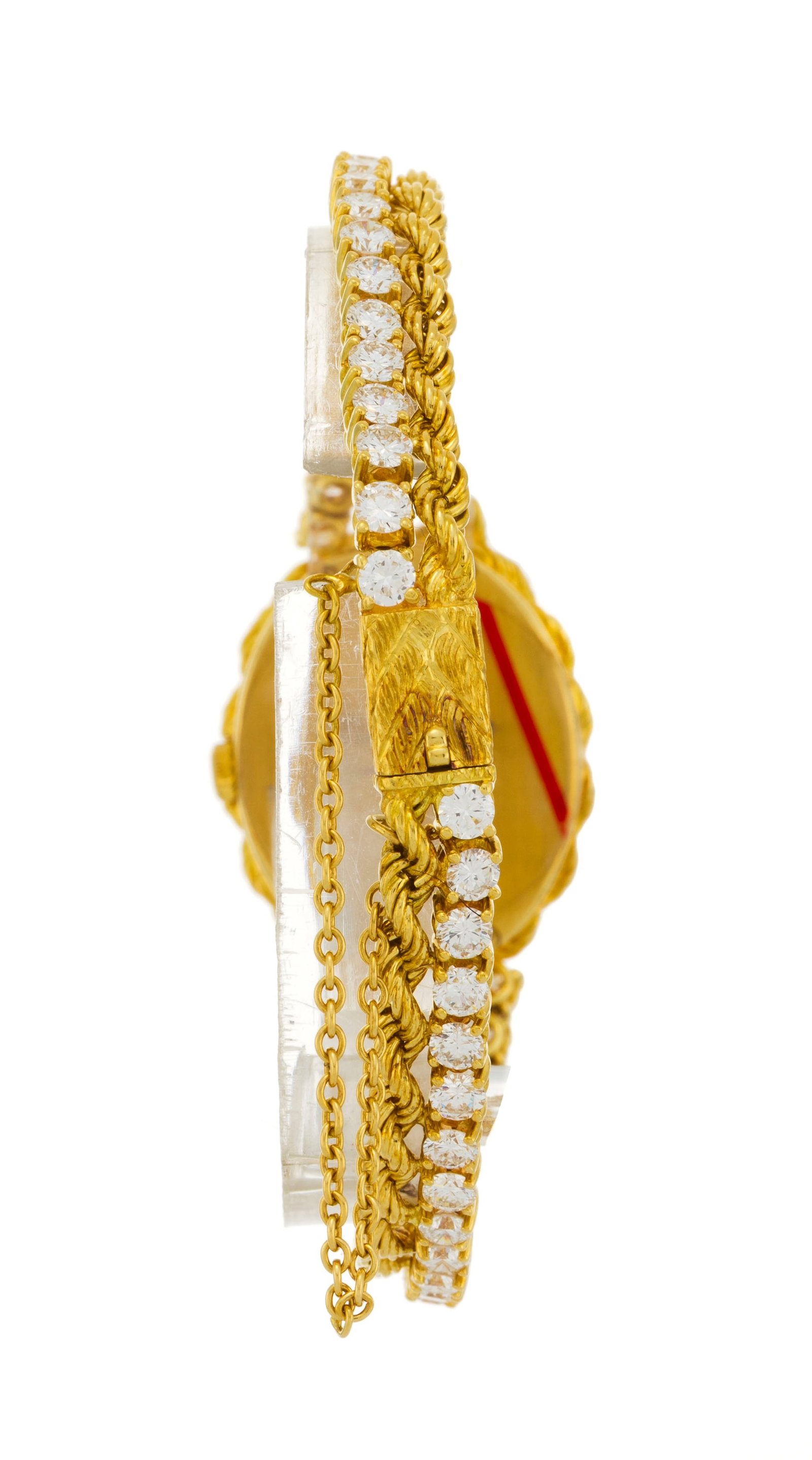 Piaget, réf. 8563 E 21, montre-bracelet en or 750 sertie de diamants, circa 1982 Mouvement: c - 3