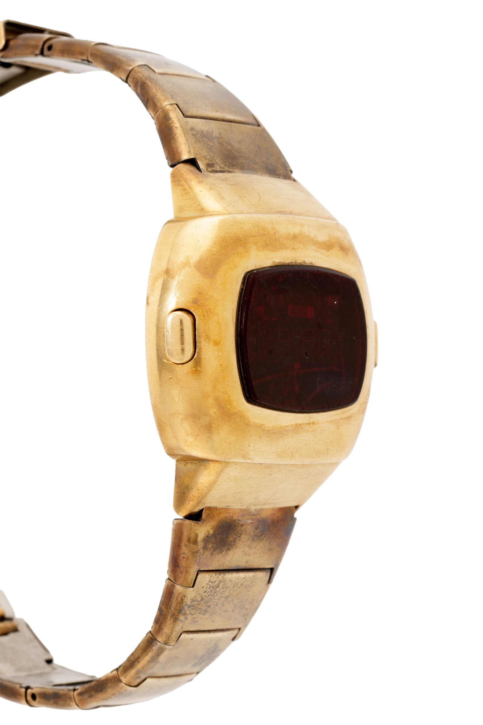 Pulsar, montre-bracelet digital en or 585 et métal, années 1970 Mouvement: quartz Bo&# - 2