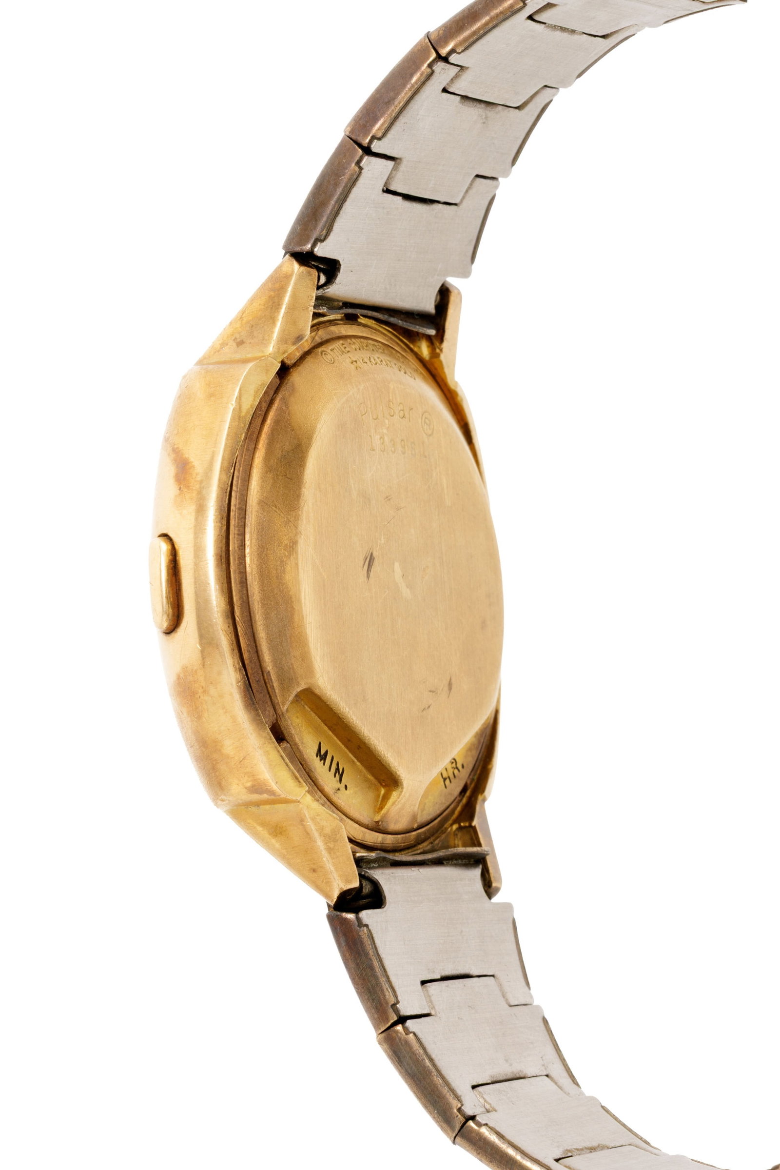 Pulsar, montre-bracelet digital en or 585 et métal, années 1970 Mouvement: quartz Bo&# - 3