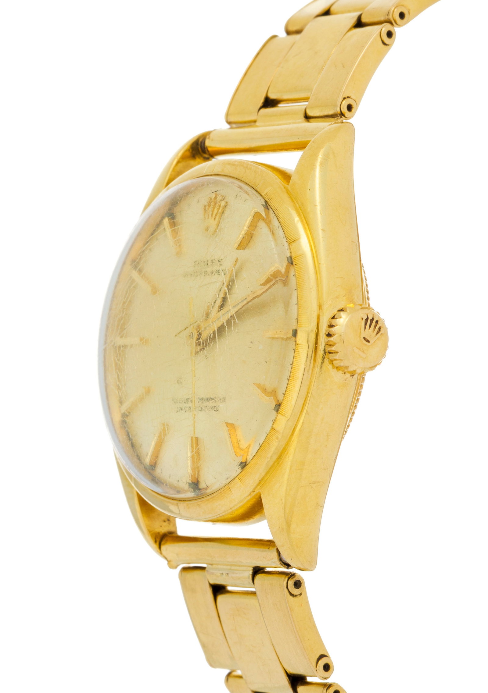 Rolex, Oyster Perpetual, réf. 6085, montre-bracelet en or 750, années 1950-60 Mouvement: - 2