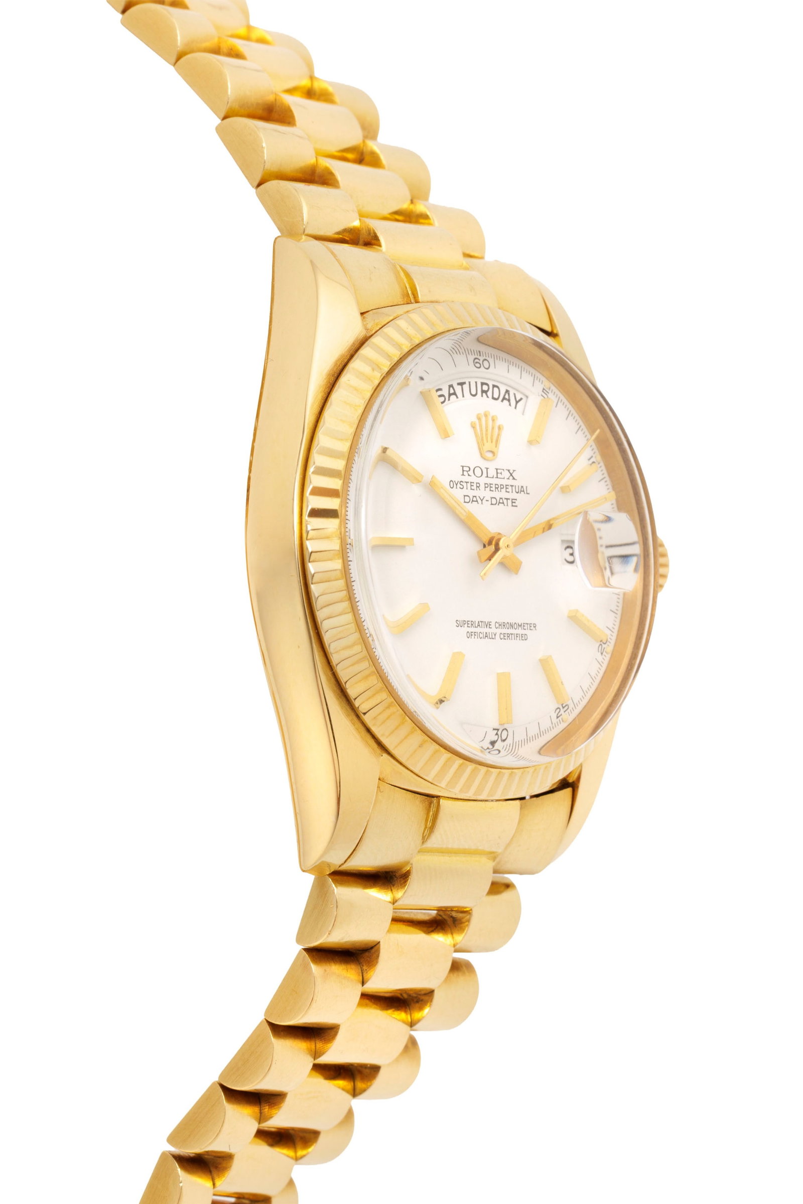 Rolex, Day-Date, réf. 1803, montre-bracelet en or 750, circa 1975 Mouvement: cal. 1556, autom - 2