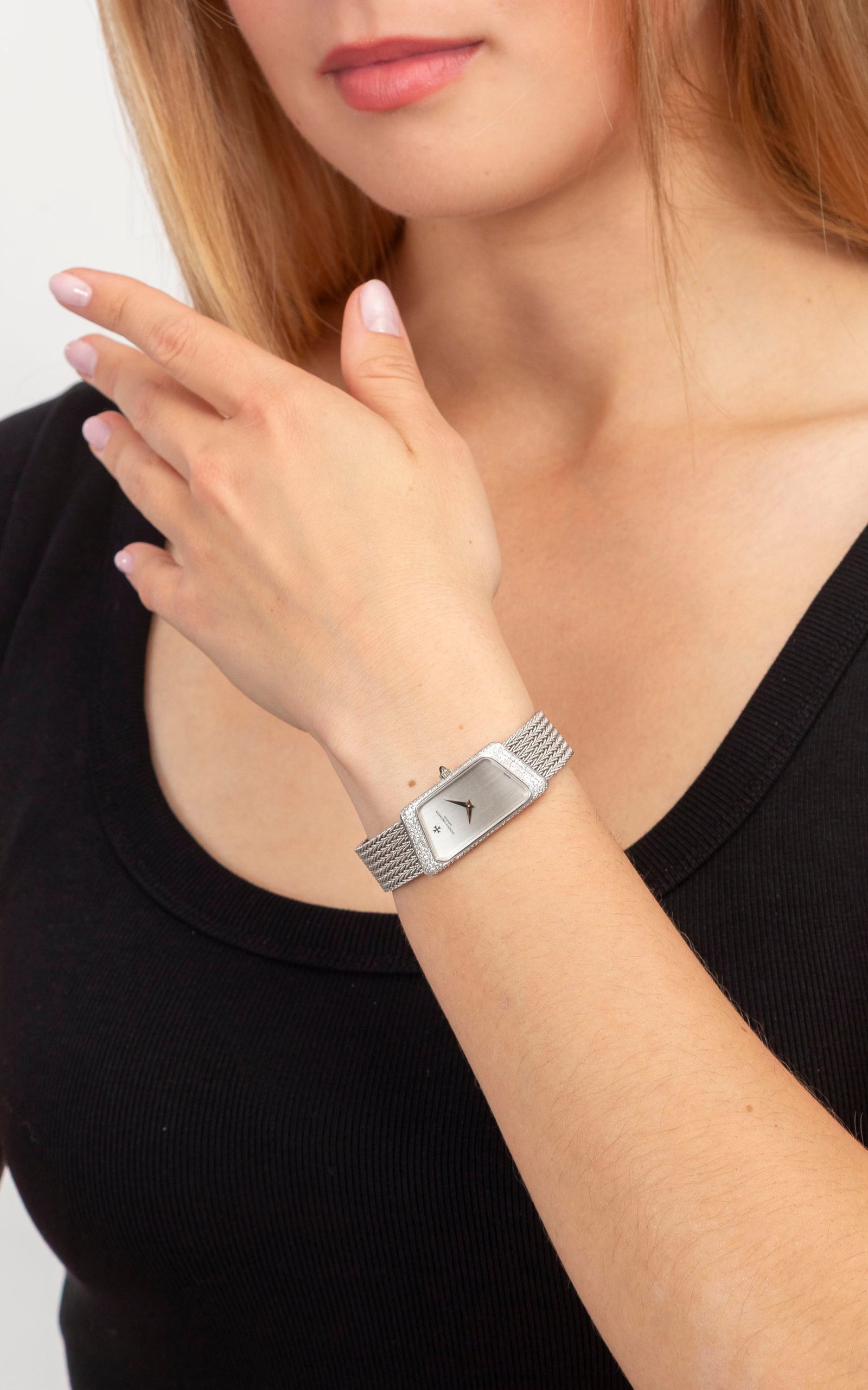 Vacheron Constantin, Prestige de la France, montre-bracelet en or gris 750 sertie de diamants, circa - 4
