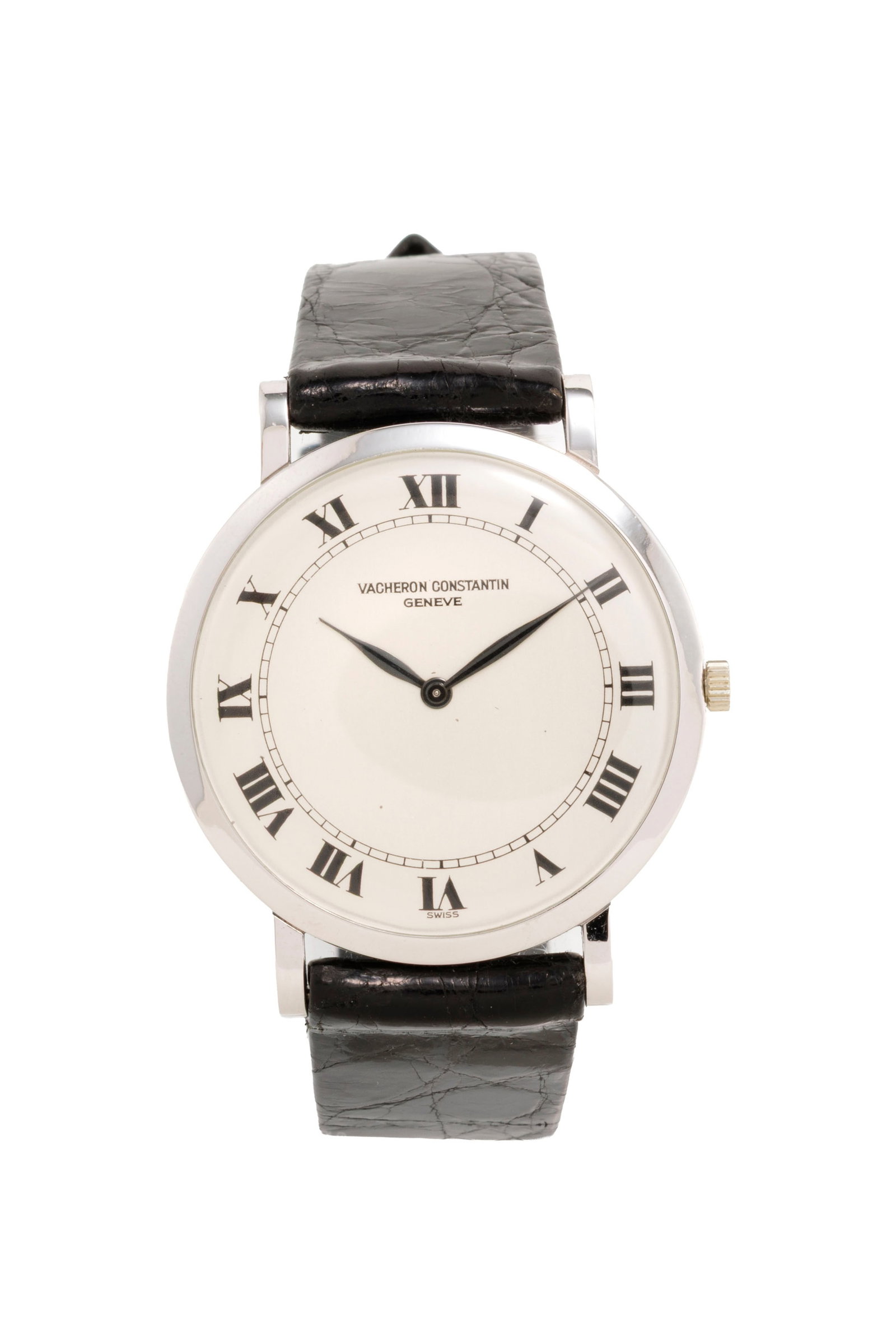 Vacheron Constantin, montre en or gris 750, années 1960 Mouvement: cal. 1003, mécanique,: Vacheron Constantin, montre en or gris 750, années 1960 Mouvement: cal. 1003, mécanique, 17 rubis, n°646196 Boîtier: n°G5308/P214738, diam. 31 mm Bracelet Vacheron