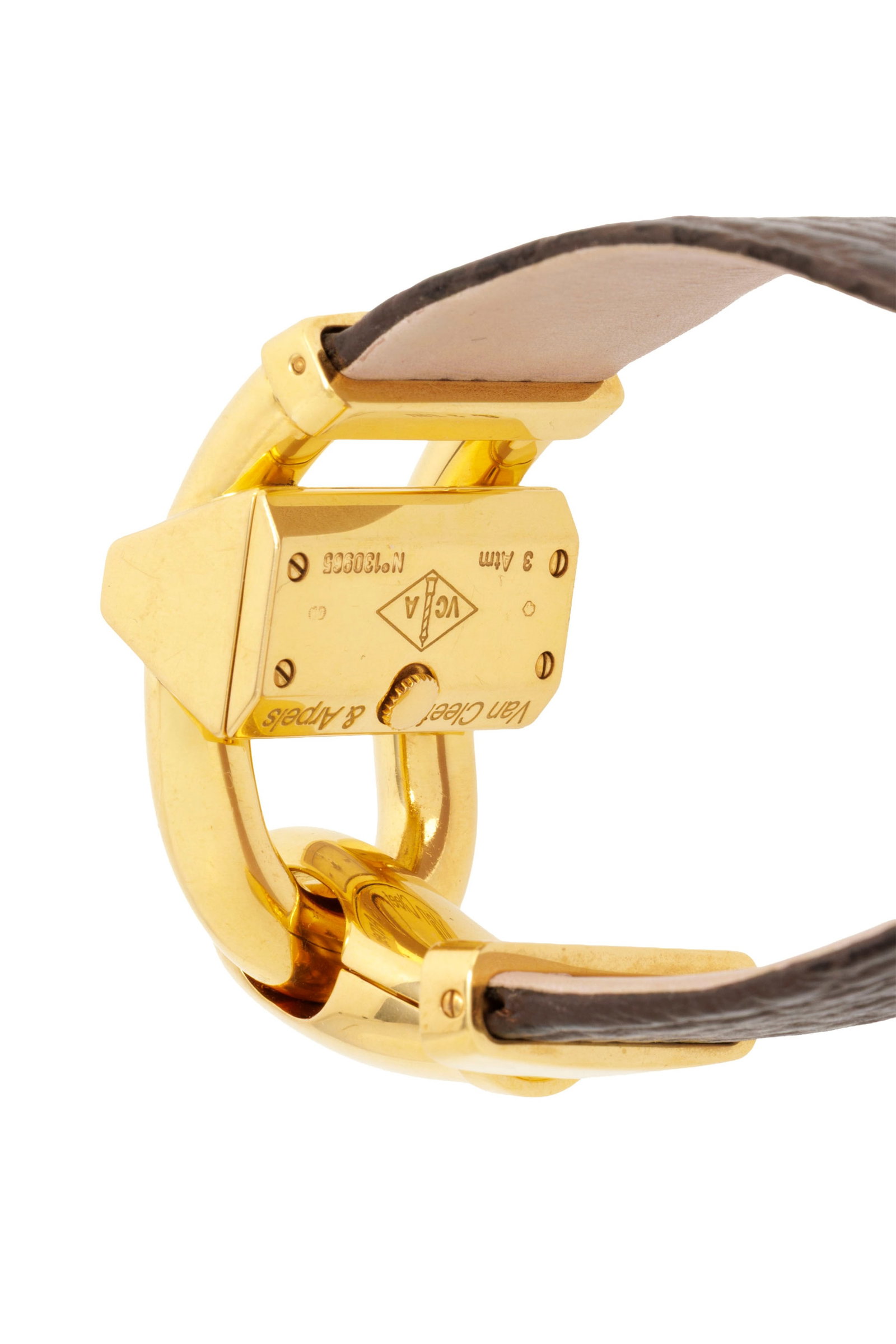 Van Cleef & Arpels, Cadenas, montre en or 750 avec un index serti d'un diamant Mouvement: cal. Ron - 4