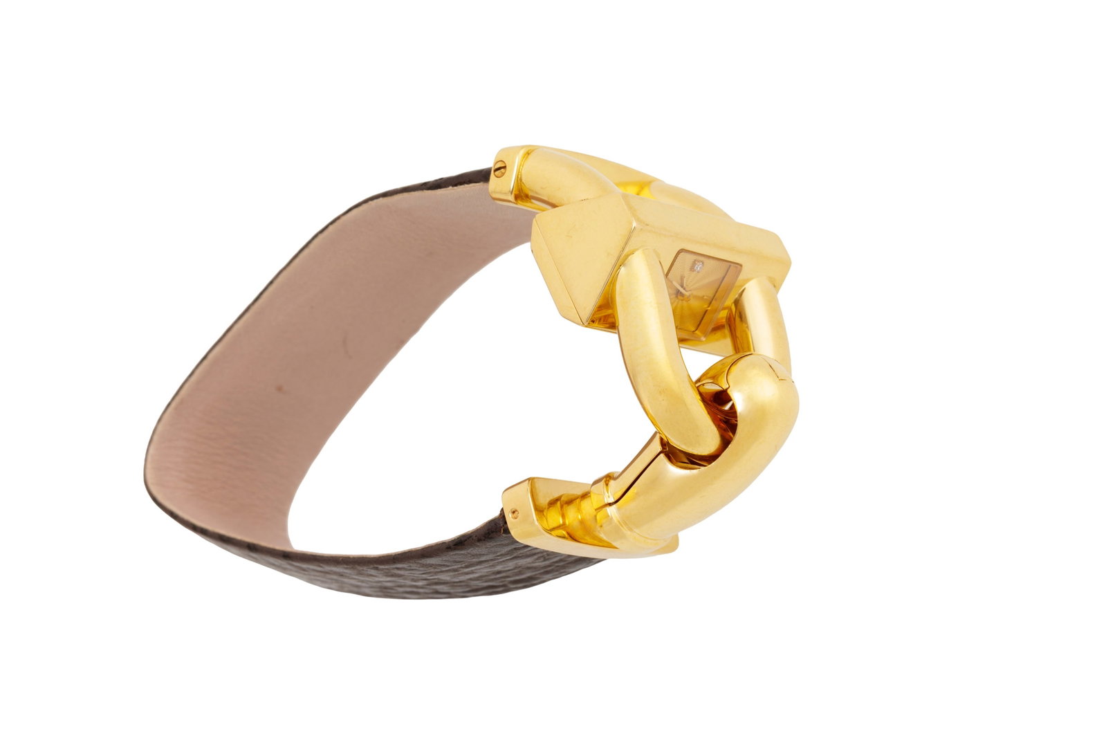 Van Cleef & Arpels, Cadenas, montre en or 750 avec un index serti d'un diamant Mouvement: cal. Ron - 5