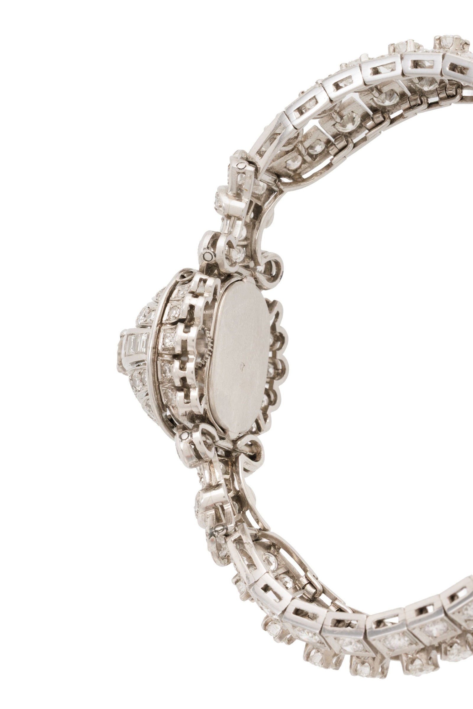 Montre-bracelet secrète en platine sertie de diamants en chute Mouvement: mécanique, 17  - 6