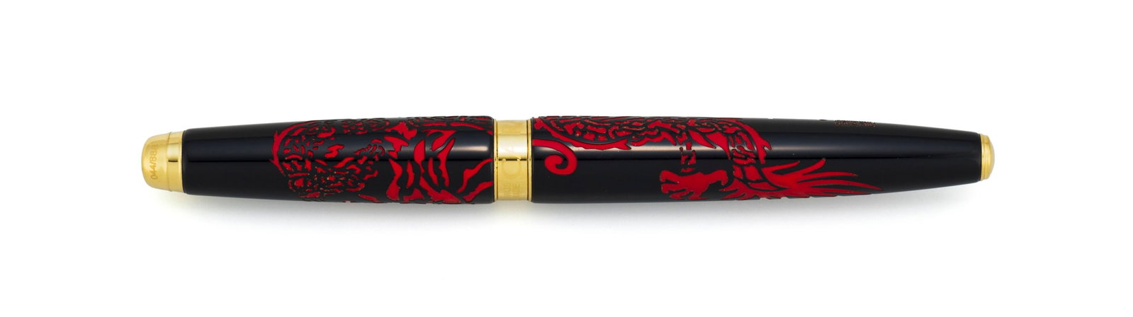 Caran d’Ache, Year of the dragon, Ed. Limitée 044/888, stylo plume en métal doré - 3