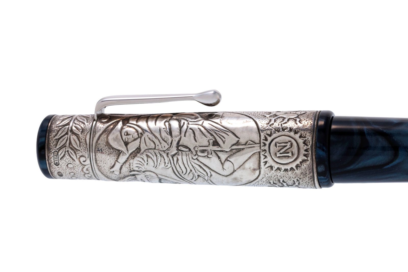 Delta, Napoleon, Ed. limitée 204/808, stylo bille en résine bleue, métal argenté - 4