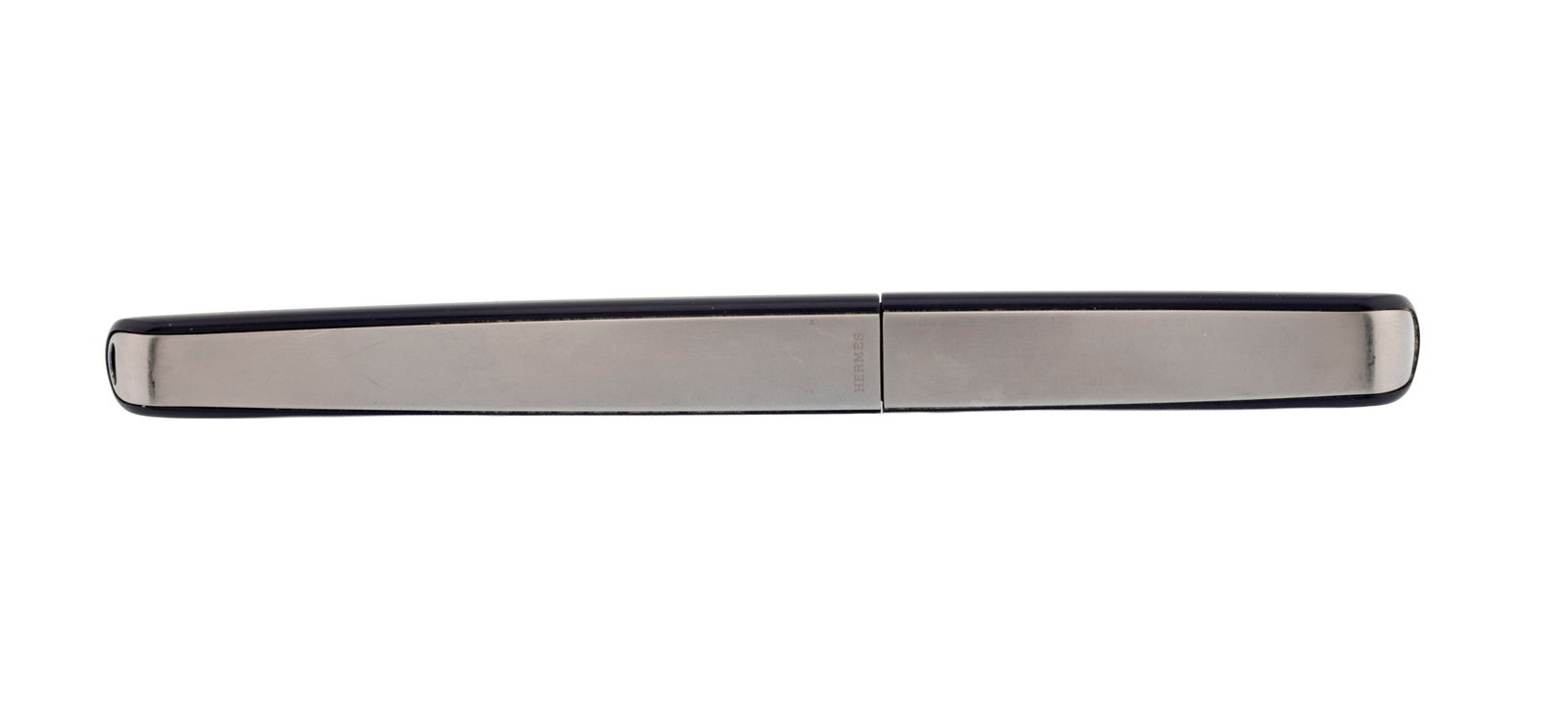 Hermès, Nautilus, stylo plume en aluminium brossé, signé, long. 14.5 cm - 4