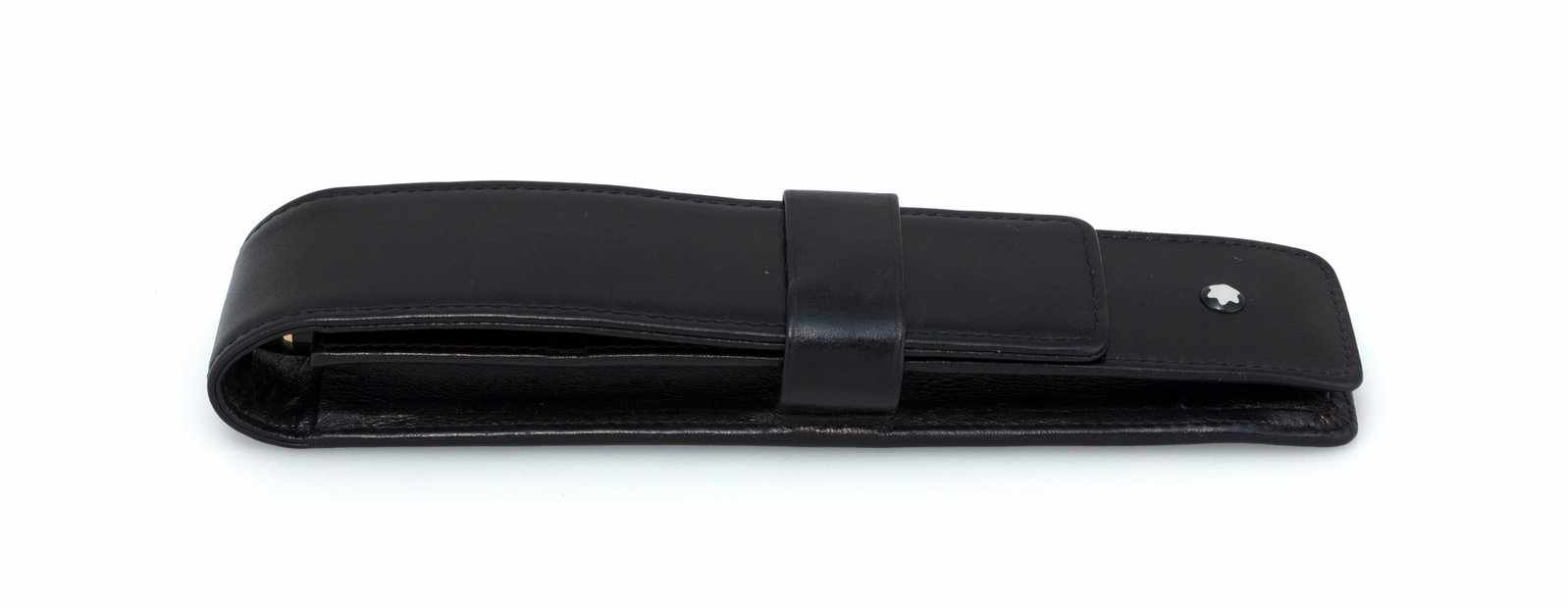 Montblanc, Meisterstück, stylo bille en métal doré et résine noire, signé,  - 2