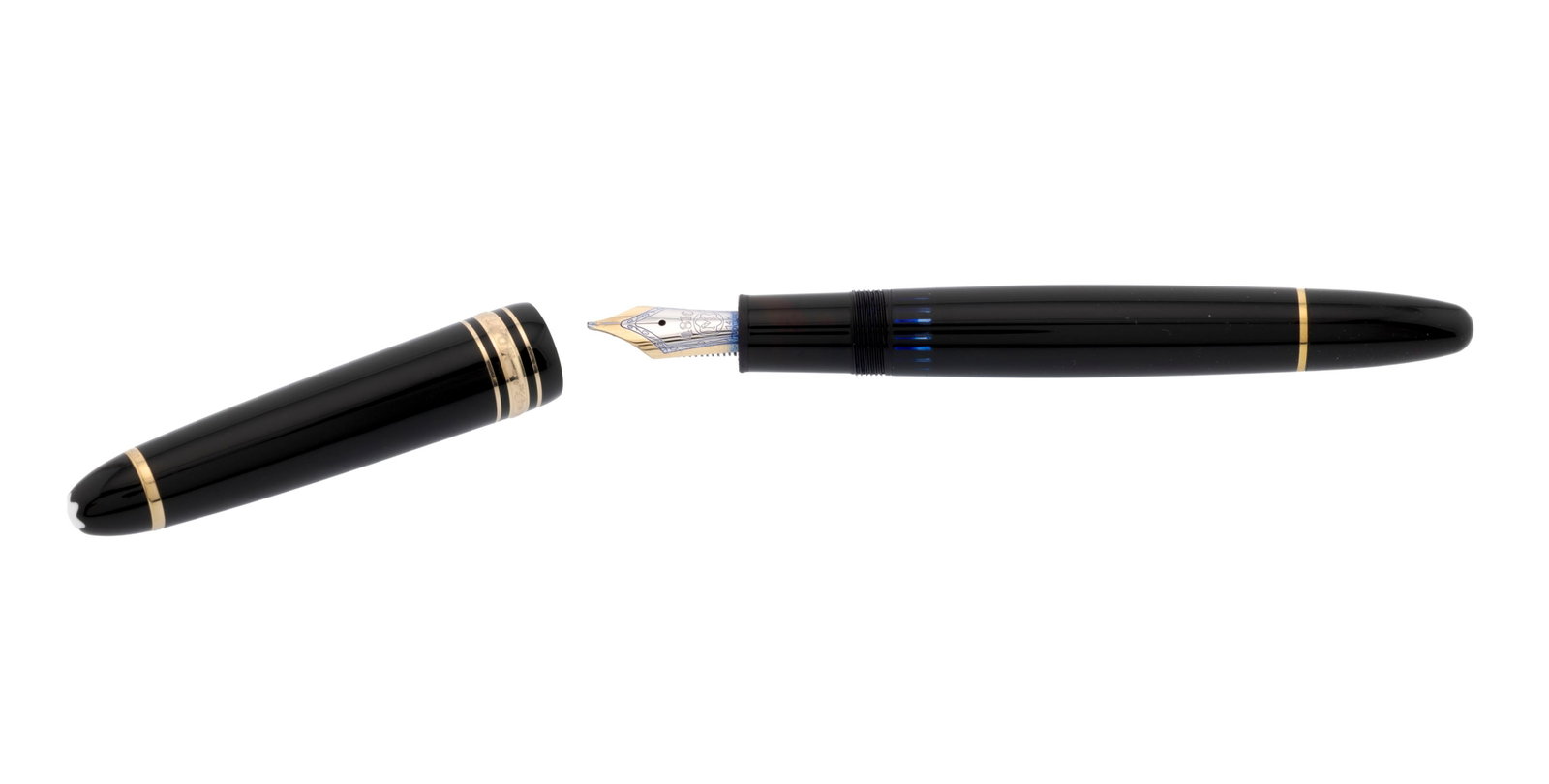 Montblanc, Meisterstück Pix, stylo plume en résine noir et métal doré, bec en or - 2
