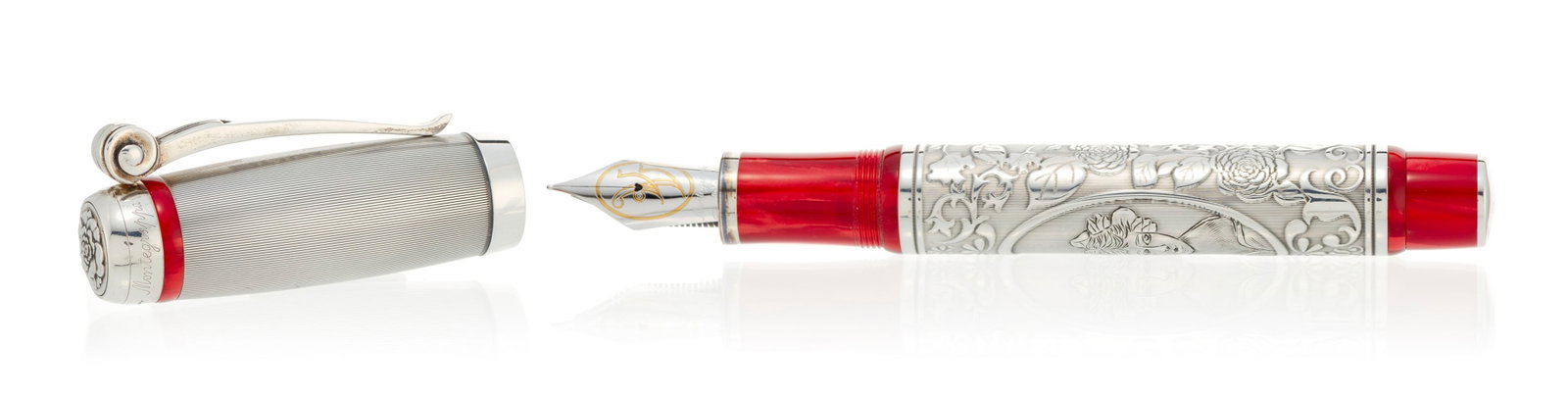 Montegrappa, Invito a La Traviata, Ed. Limitée 0409/1912, stylo plume en résine rouge et a - 2
