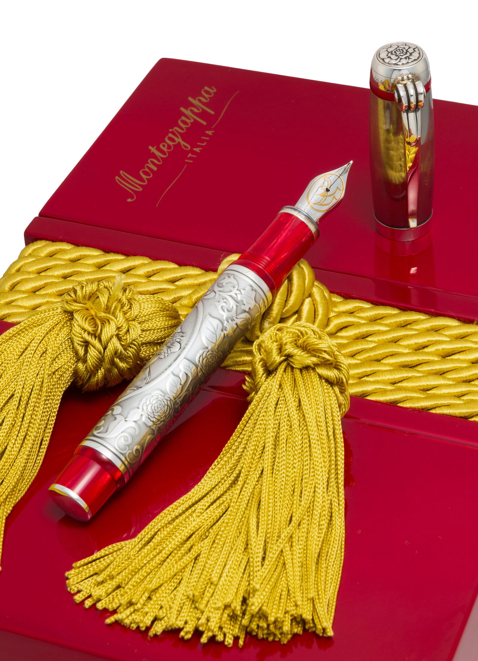 Montegrappa, Invito a La Traviata, Ed. Limitée 0409/1912, stylo plume en résine rouge et a - 5