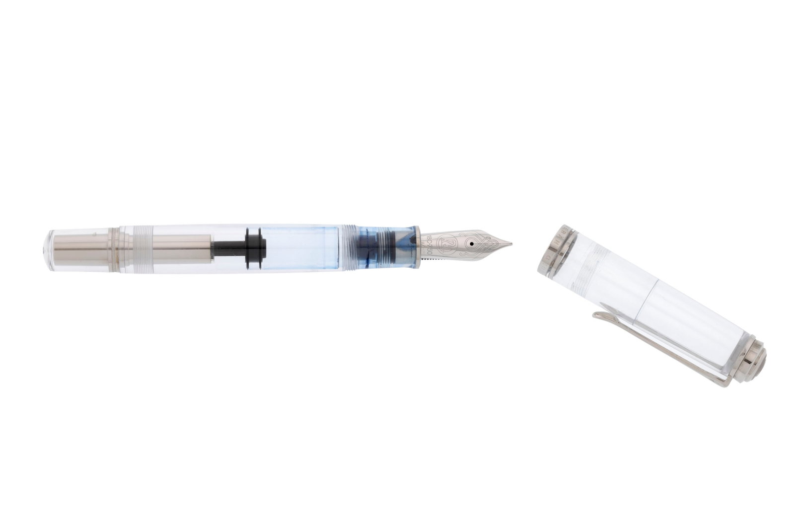 Pelikan Souverän, Edition M1005, stylo plume en plastique transparent et métal argenté - 2