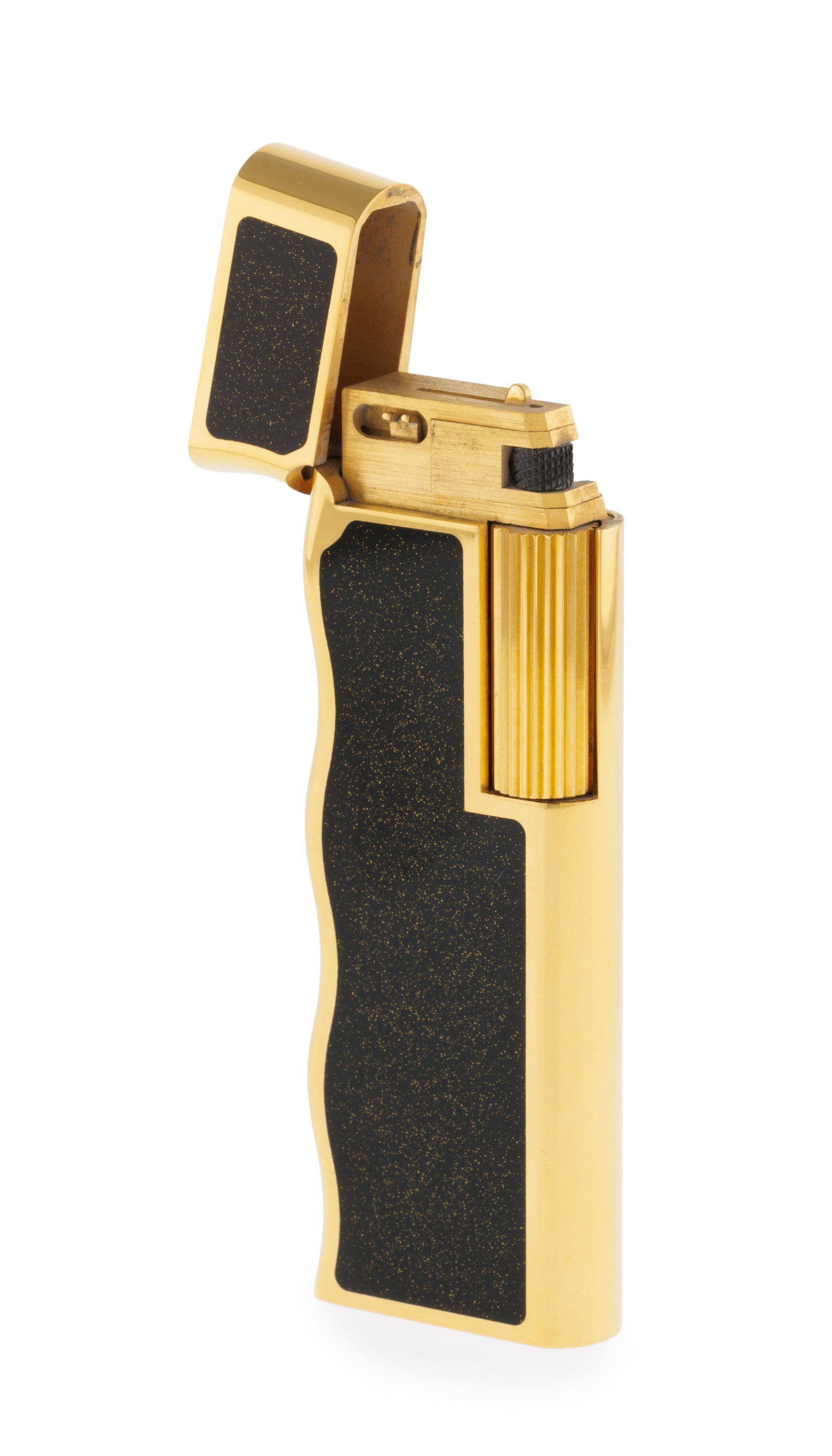 Van Cleef & Arpels, briquet en métal doré et laque, signé, numéroté 2406408 - 2