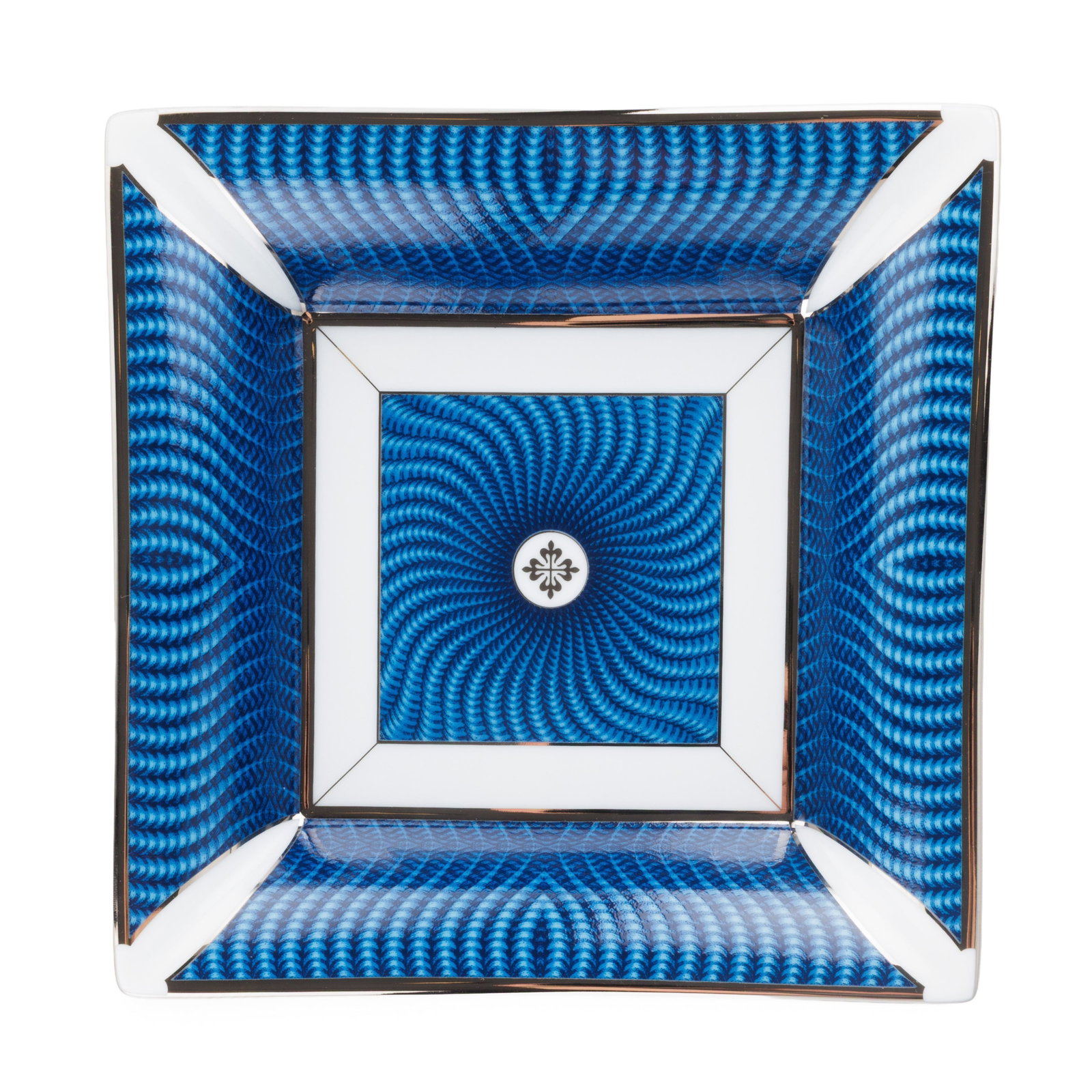 Patek Philippe, vide-poche en porcelaine de Limoges à décor imprimé reprenant les mot: Patek Philippe, vide-poche en porcelaine de Limoges à décor imprimé reprenant les motifs d'un cadran de montre bracelet Ladies Minute Repeater, collection 2024, dim. 18.5 x 18.5 cm,