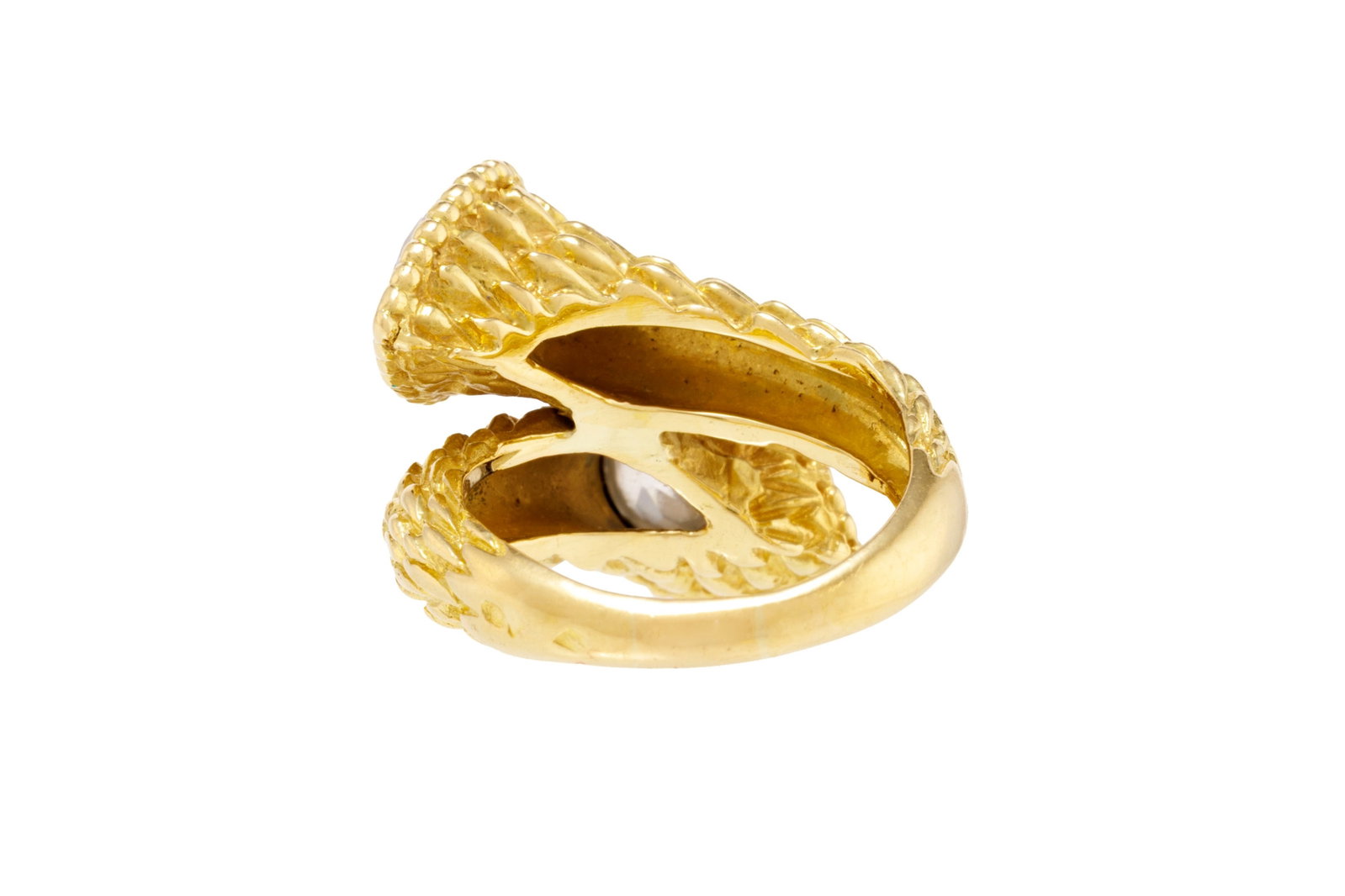Boucheron, Serpent Bohème, bague or 750 texturé et platine dont les extrémités p - 3
