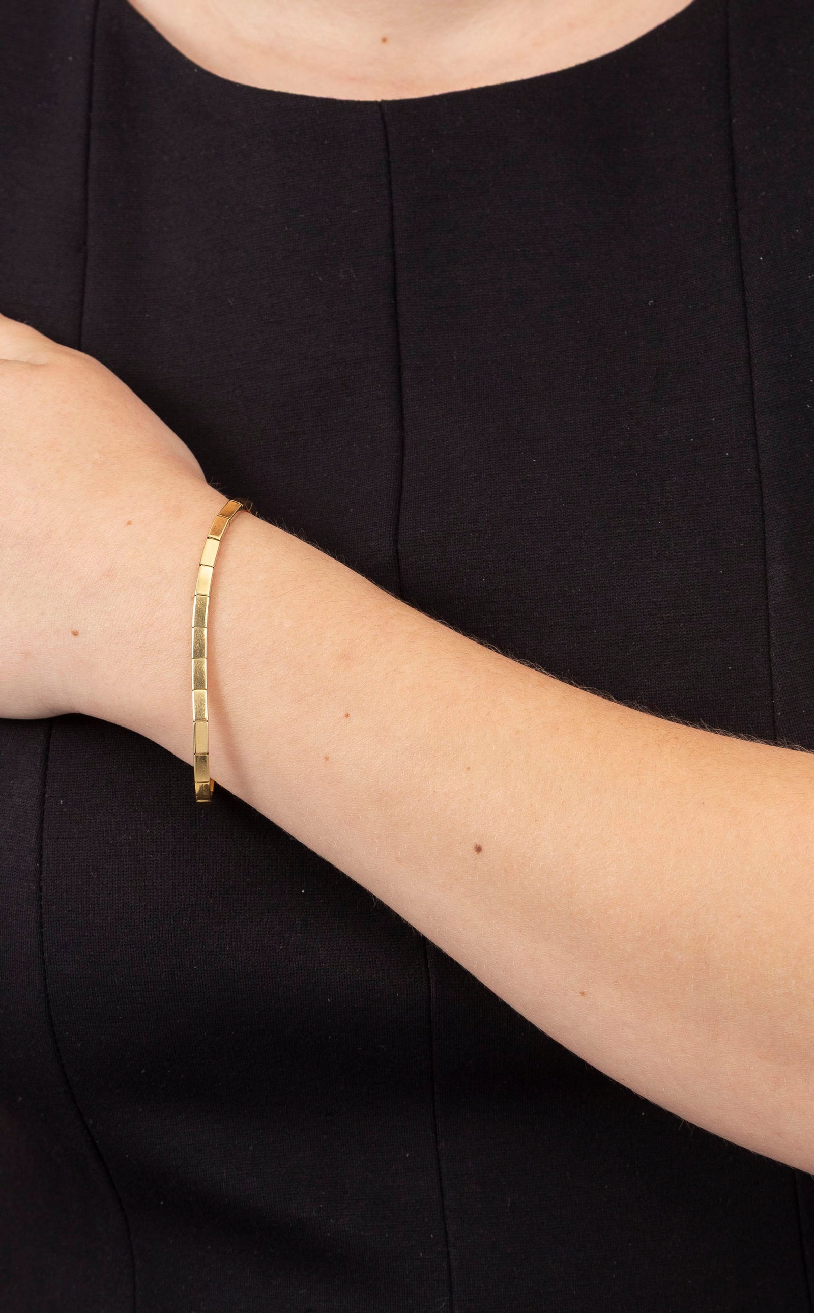 Hermès, bracelet années 1950 articulé d'une succession de maillons rectangulaires, si - 3