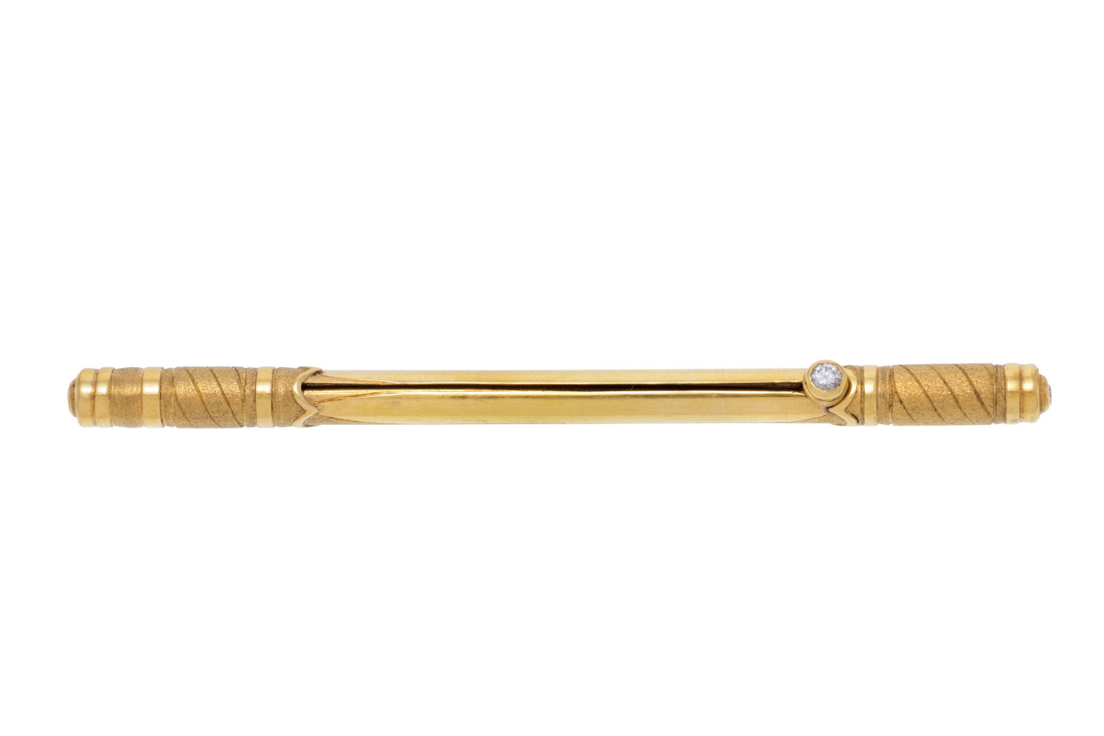 Fouet à champagne datant de la première moitié du XXe s., en or 750 serti de 3 diaman - 2