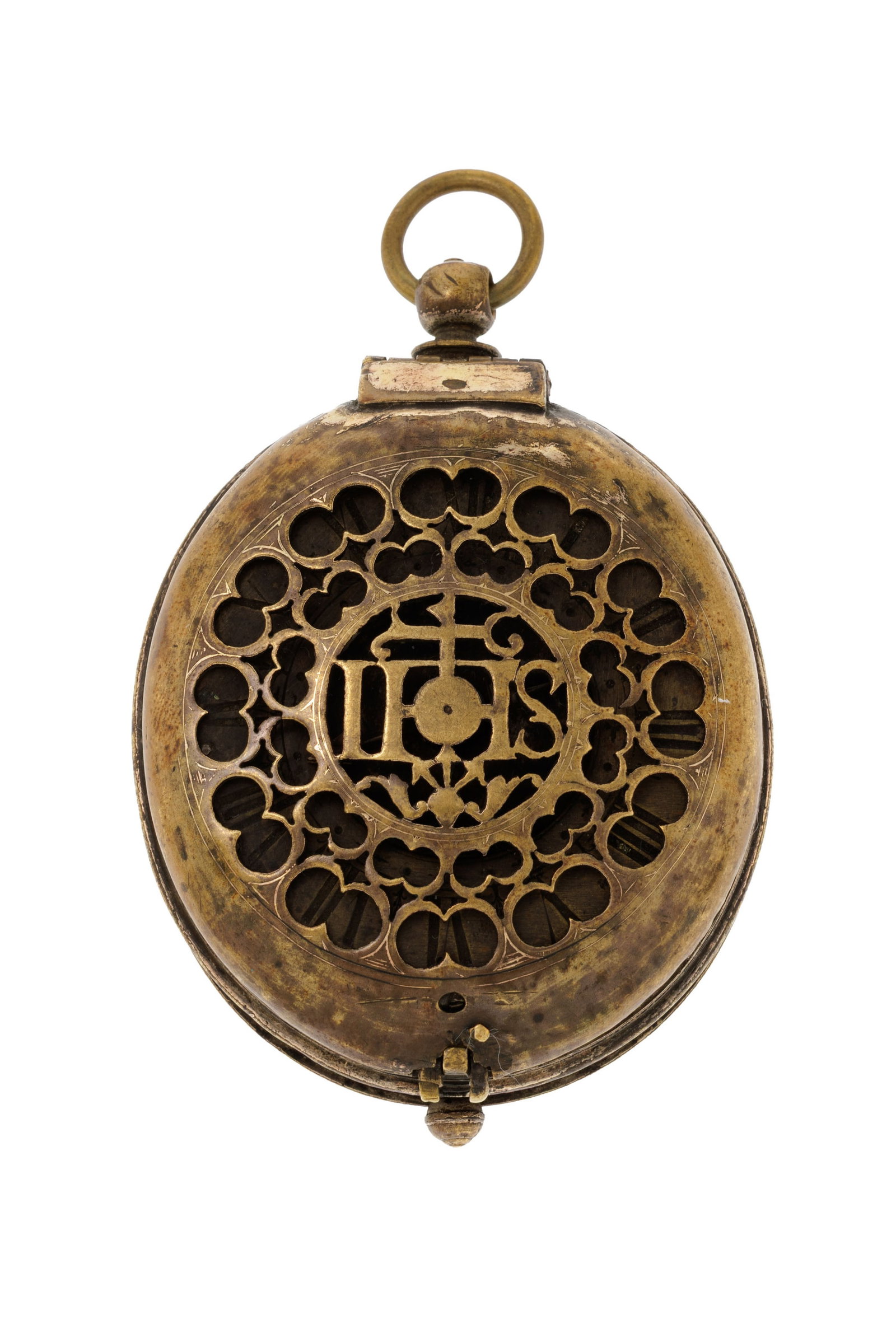 Montre de poche en acier et laiton ajouré avec probablement une sonnerie au passage des heures, - 3
