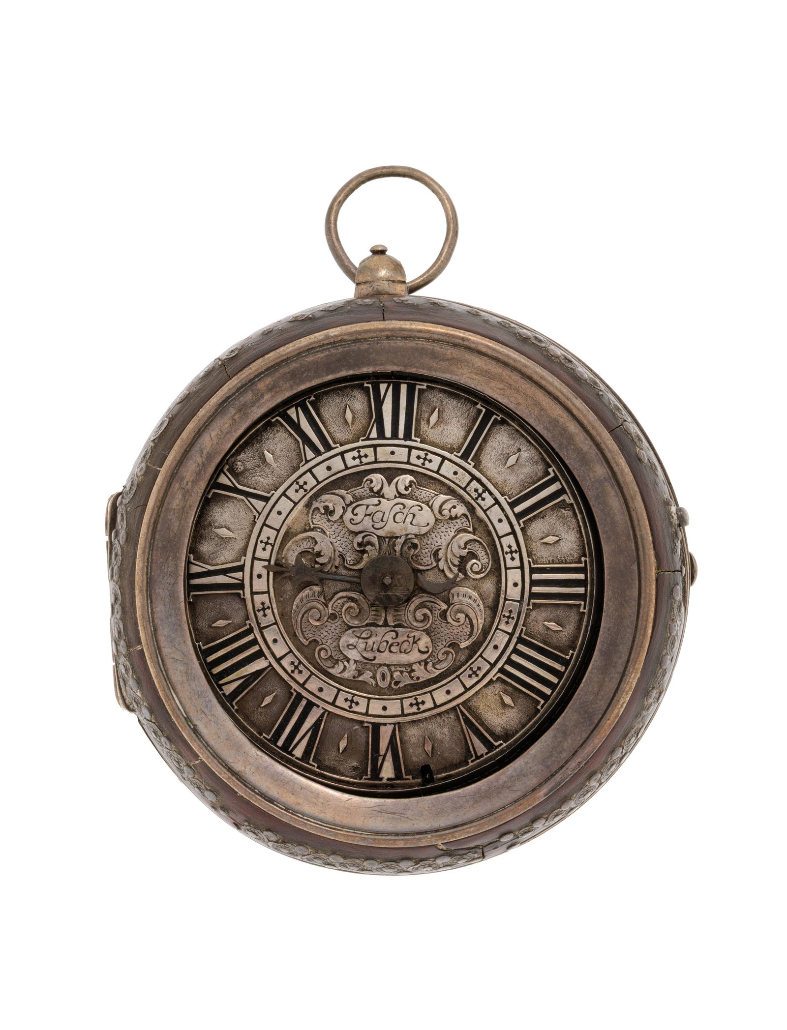 Lehman à Copenhague et Falch à Lubeck, montre de poche à coq en argent ajouré av (1 of 7)